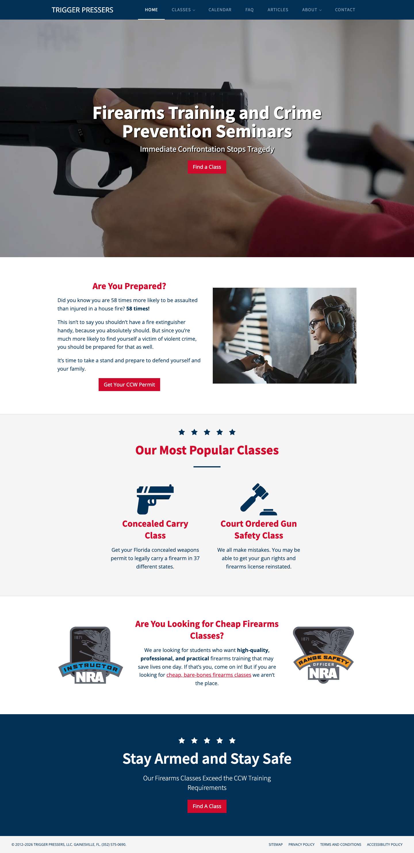 Defensive Firearms Training & Crime Prevention Seminarsstar - Full Screenshot