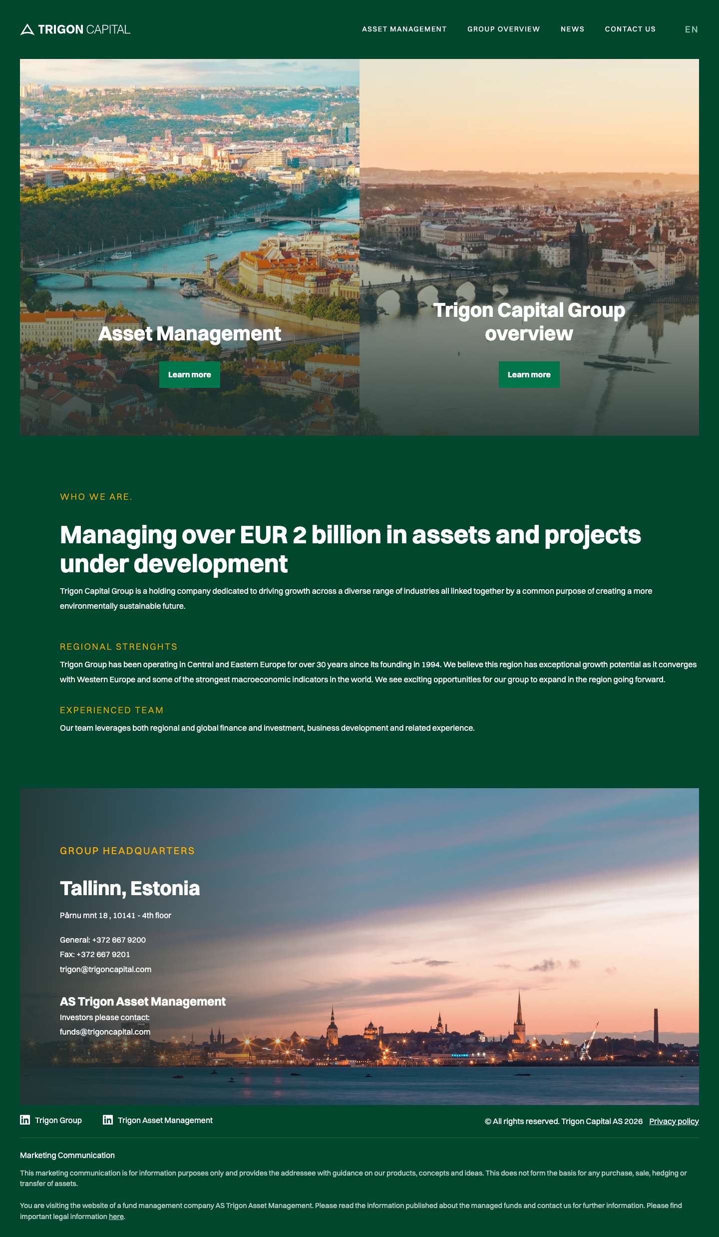 Home - Trigon Capital - Full Screenshot