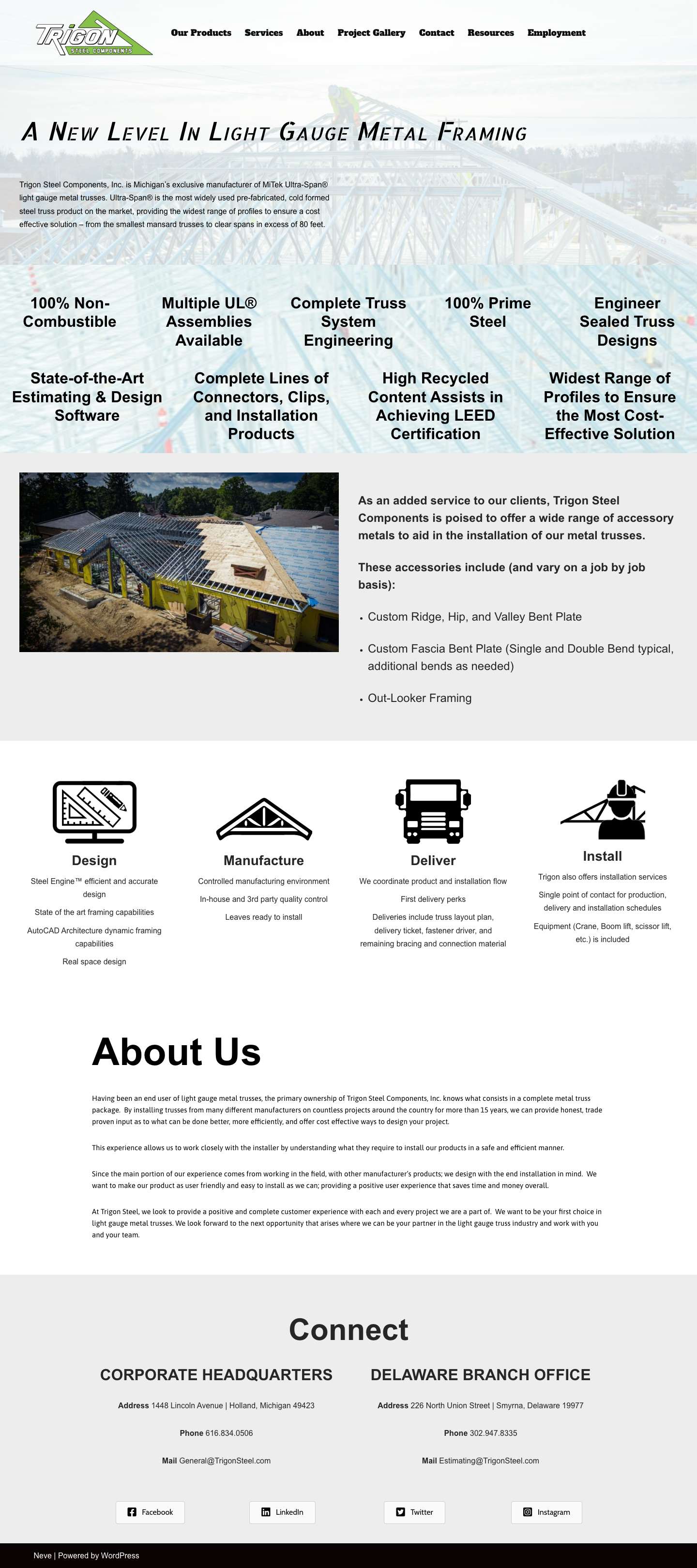 Trigon Home - Trigon Steel - Full Screenshot