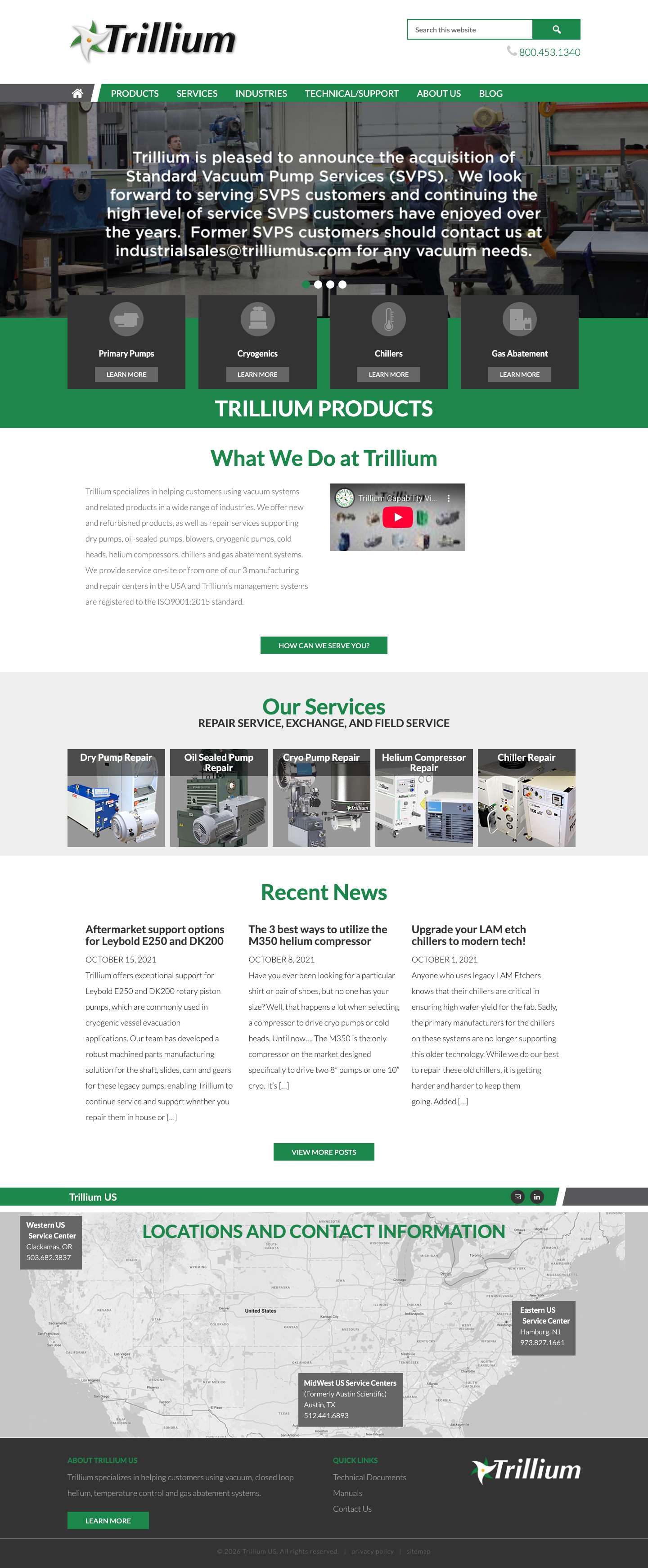 Trillium – Vacuum SystemsEmailLinkedIn - Full Screenshot