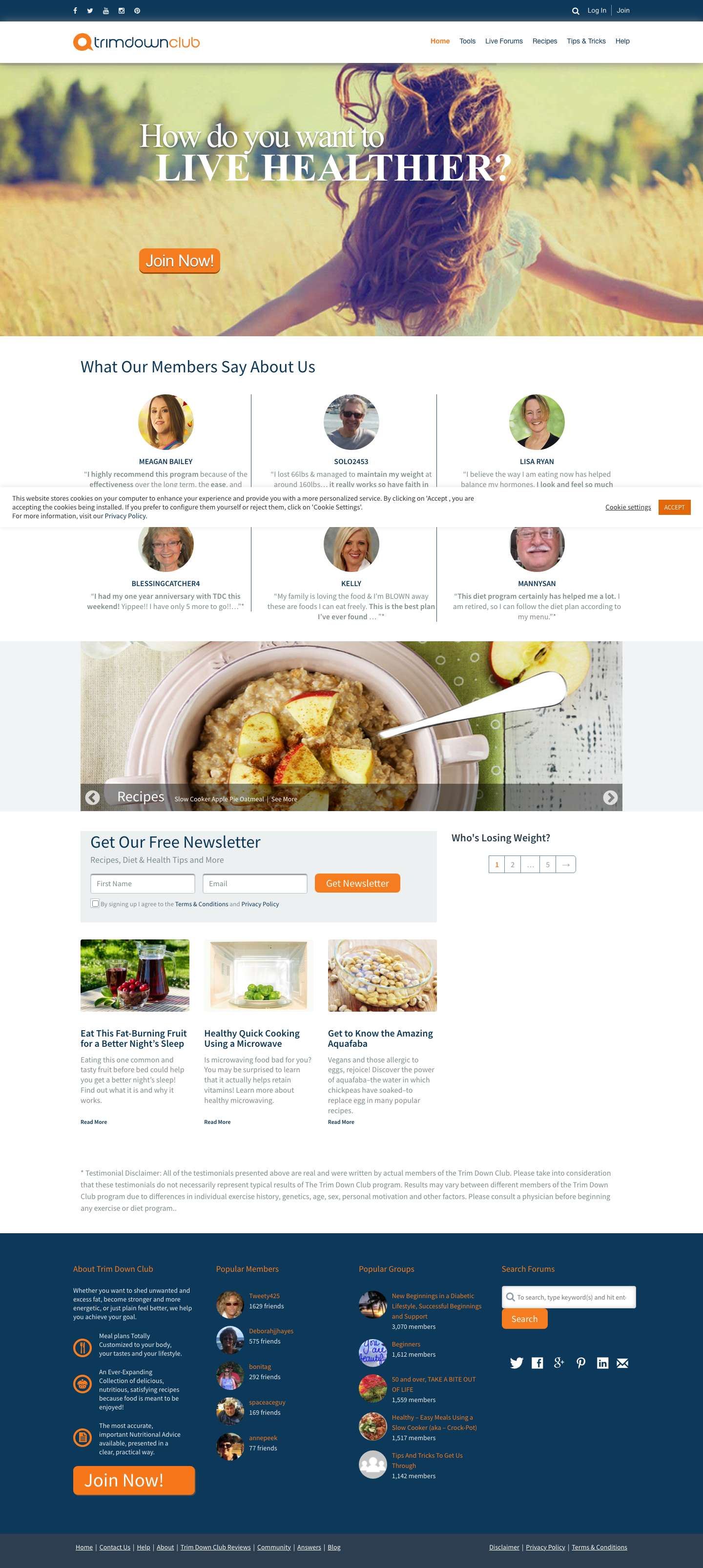 Home - Trim Down Club - Full Screenshot