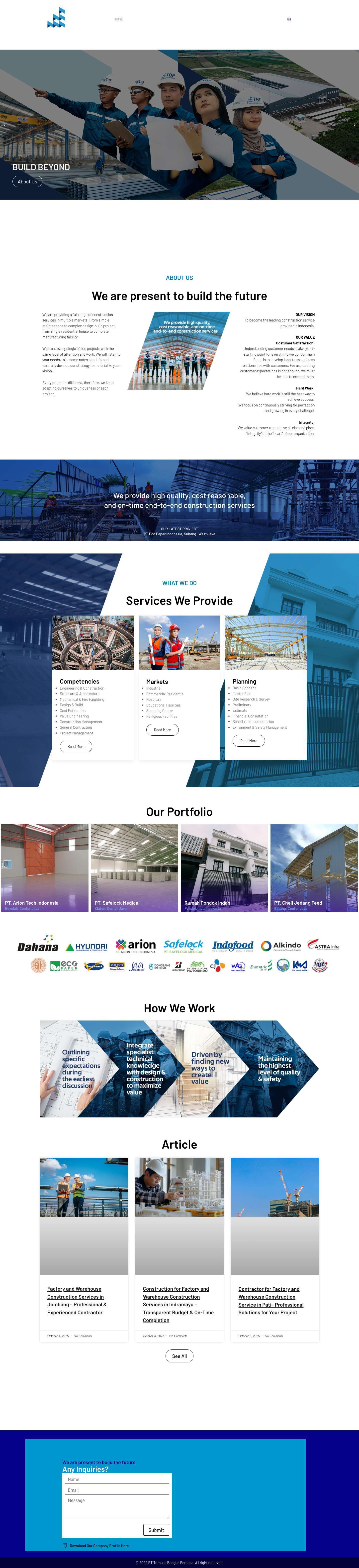 PT. Trimulia Bangun Persada - Full Screenshot
