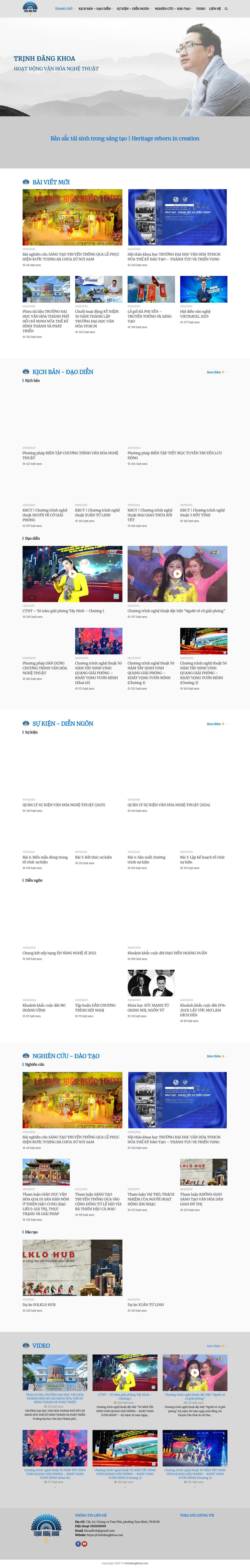 Trang chủ - HOẠT ĐỘNG VĂN HÓA NGHỆ THUẬT - Full Screenshot