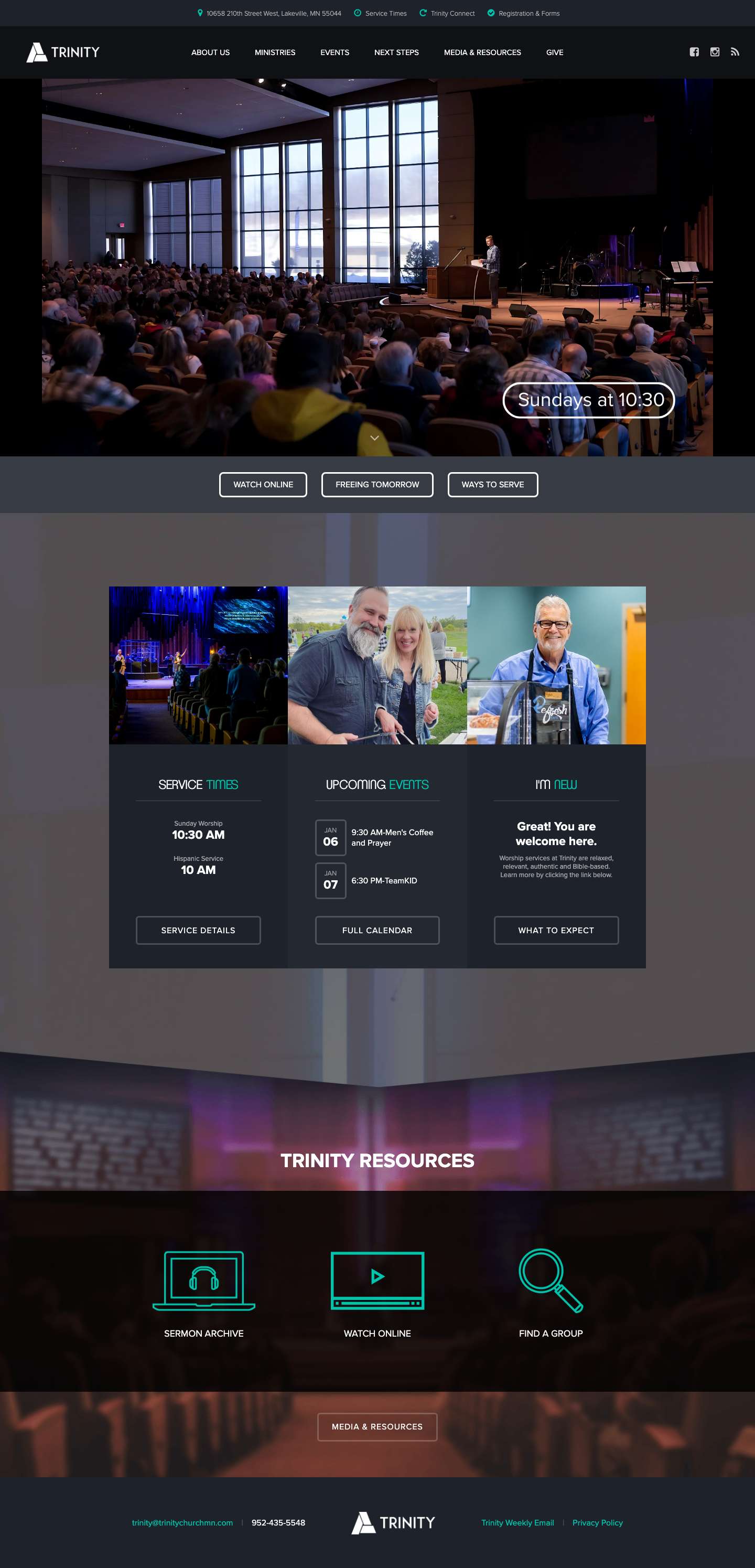 Trinity Church – Lakeville, MN - Full Screenshot