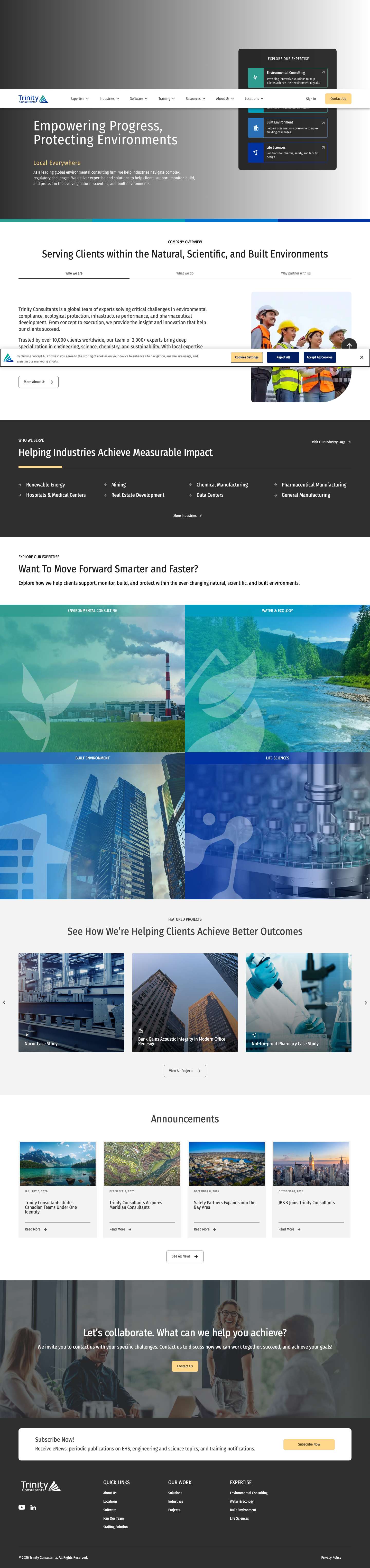 Empowering Progress, Protecting Environments - Trinity Consultants - Full Screenshot