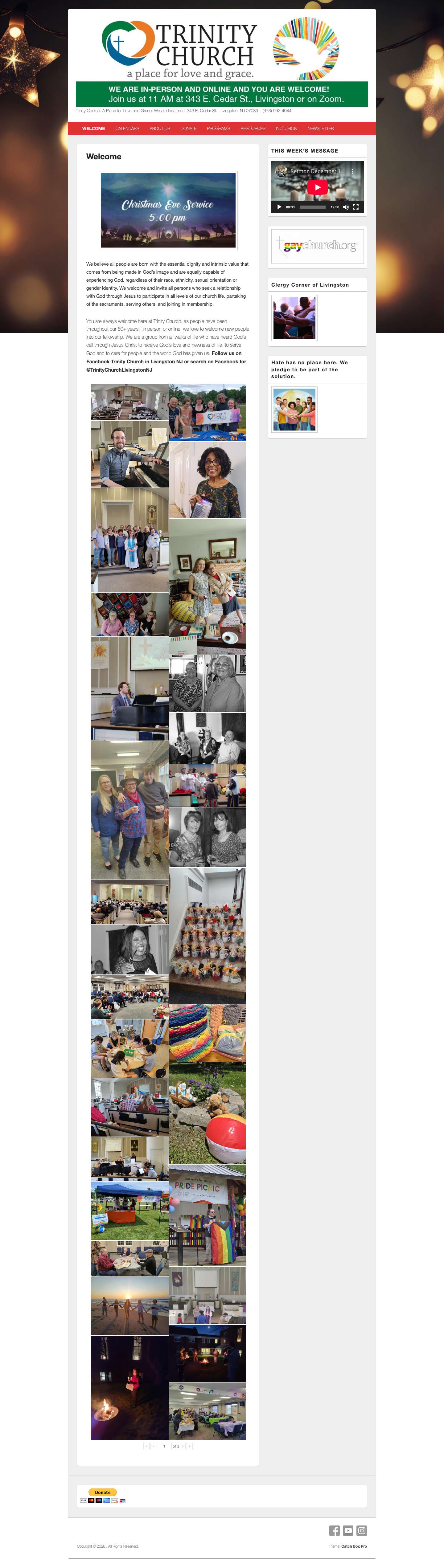 Trinity Church: A Place for Love and Grace. We are located at 343 E. Cedar St., Livingston, NJ 07039 – (973) 992-4044 - Full Screenshot