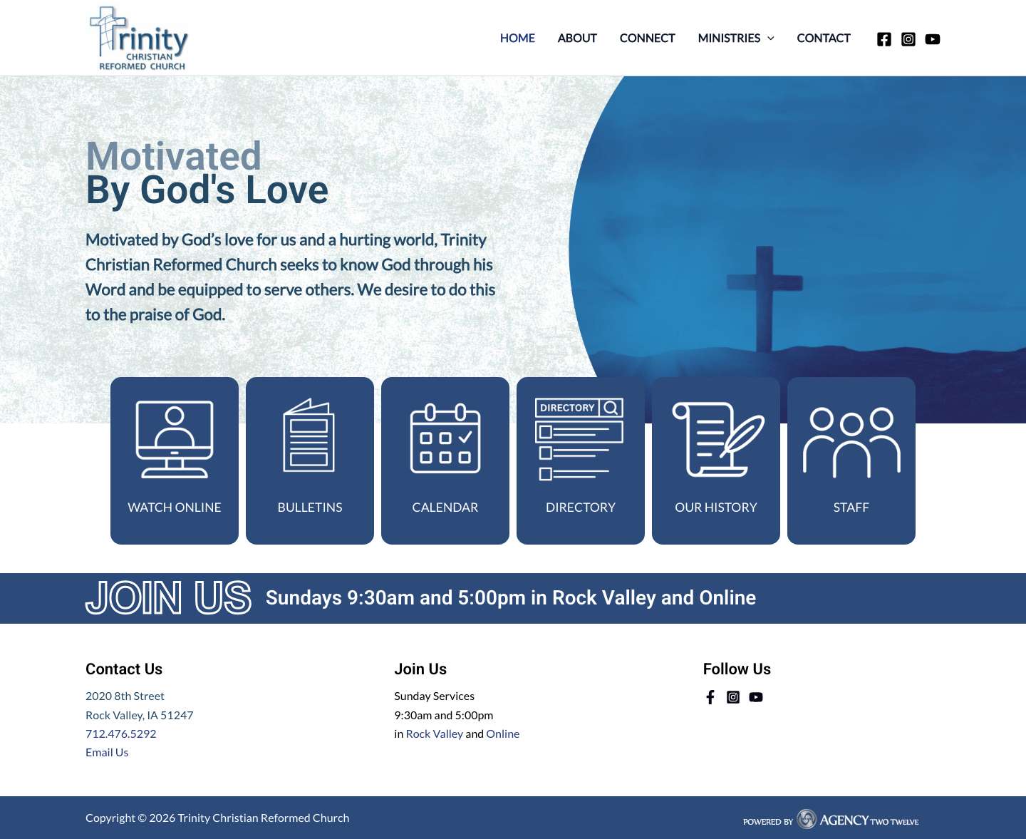 Home - Trinity Christian Reformed Church - Full Screenshot