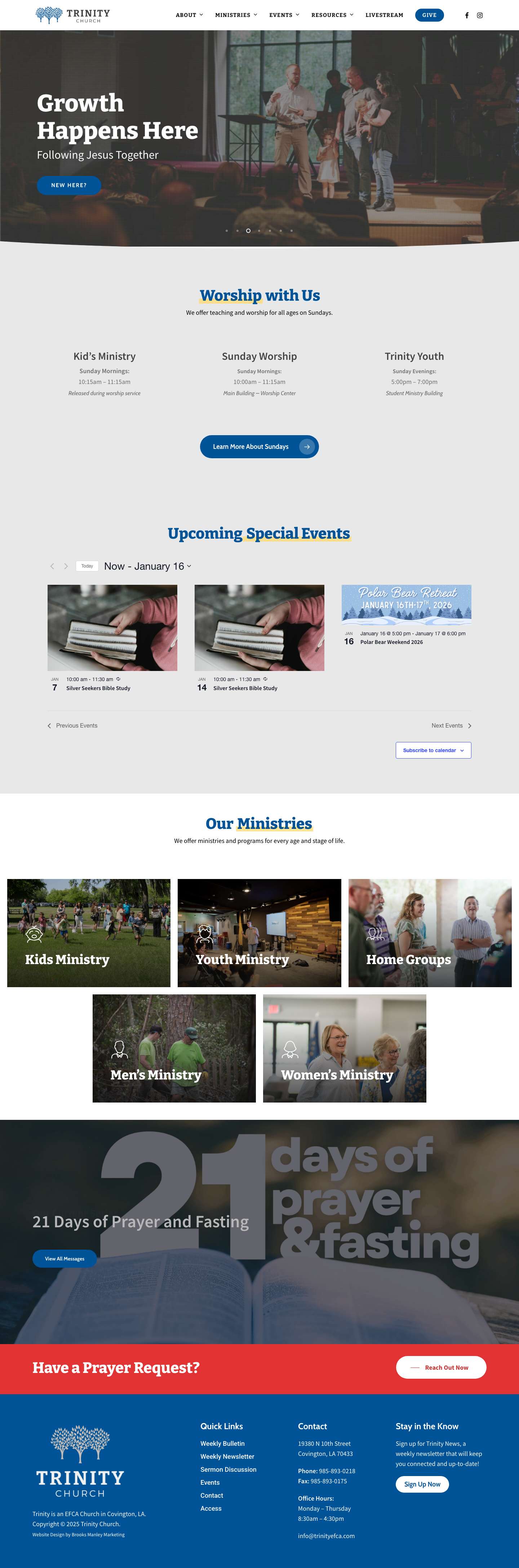 Trinity ChurchRecurringRecurring - Full Screenshot