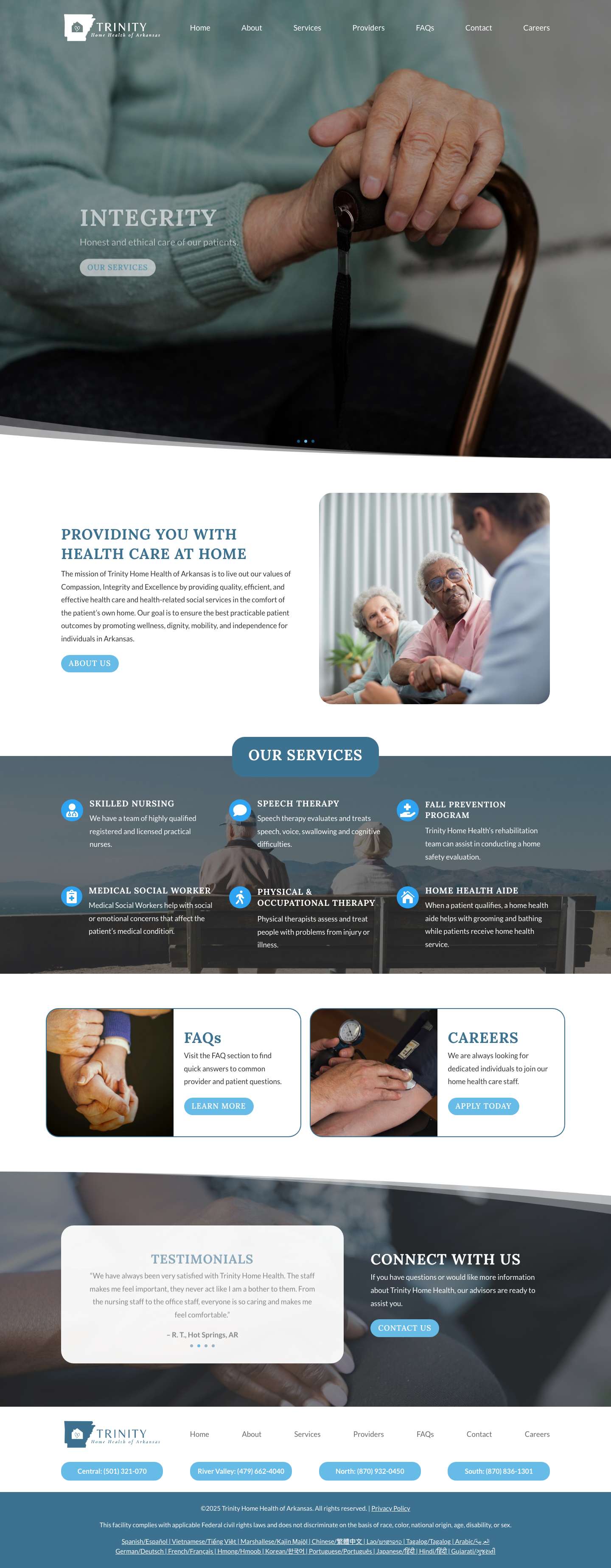 Trinity Home Health | Compassion • Integrity • Excellence - Full Screenshot