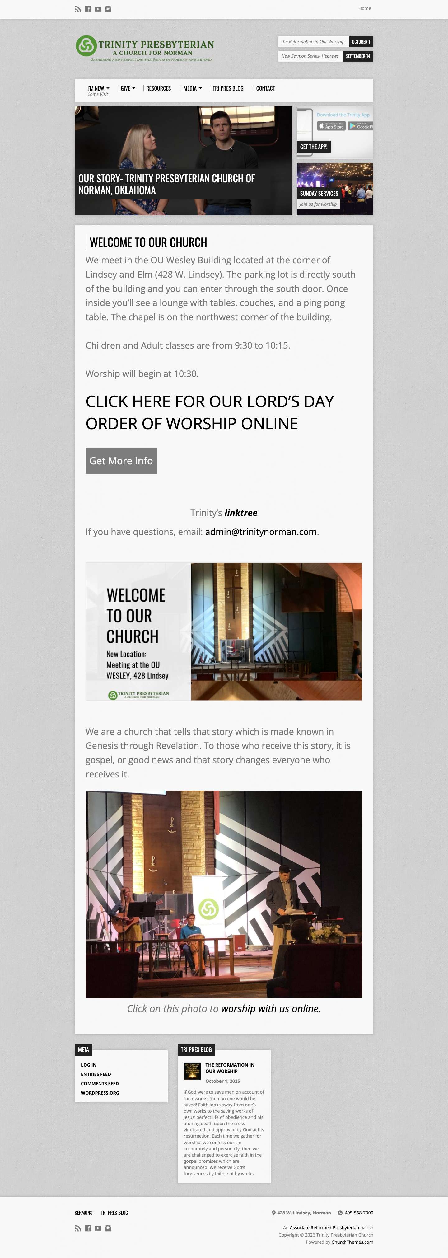 Trinity Presbyterian Church - Full Screenshot