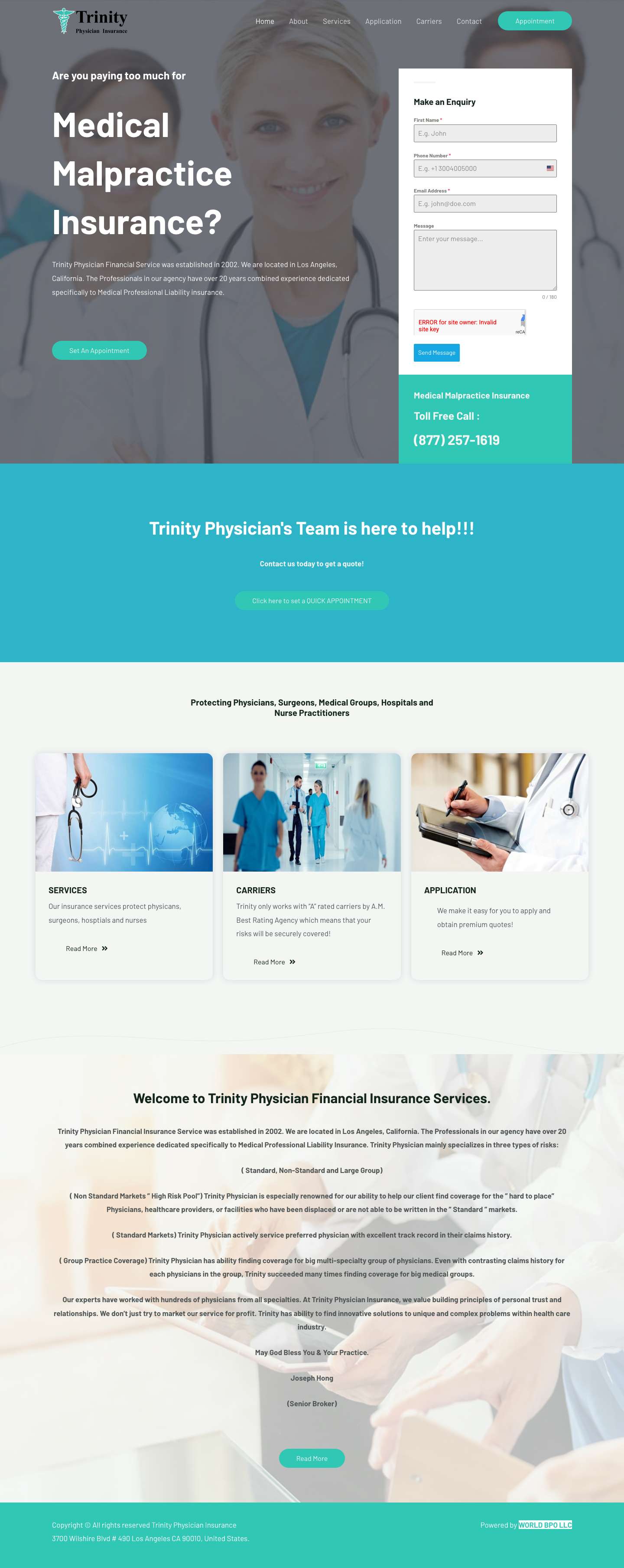 Trinity Physician Insurance – – Trinity Physician Insurance - Full Screenshot