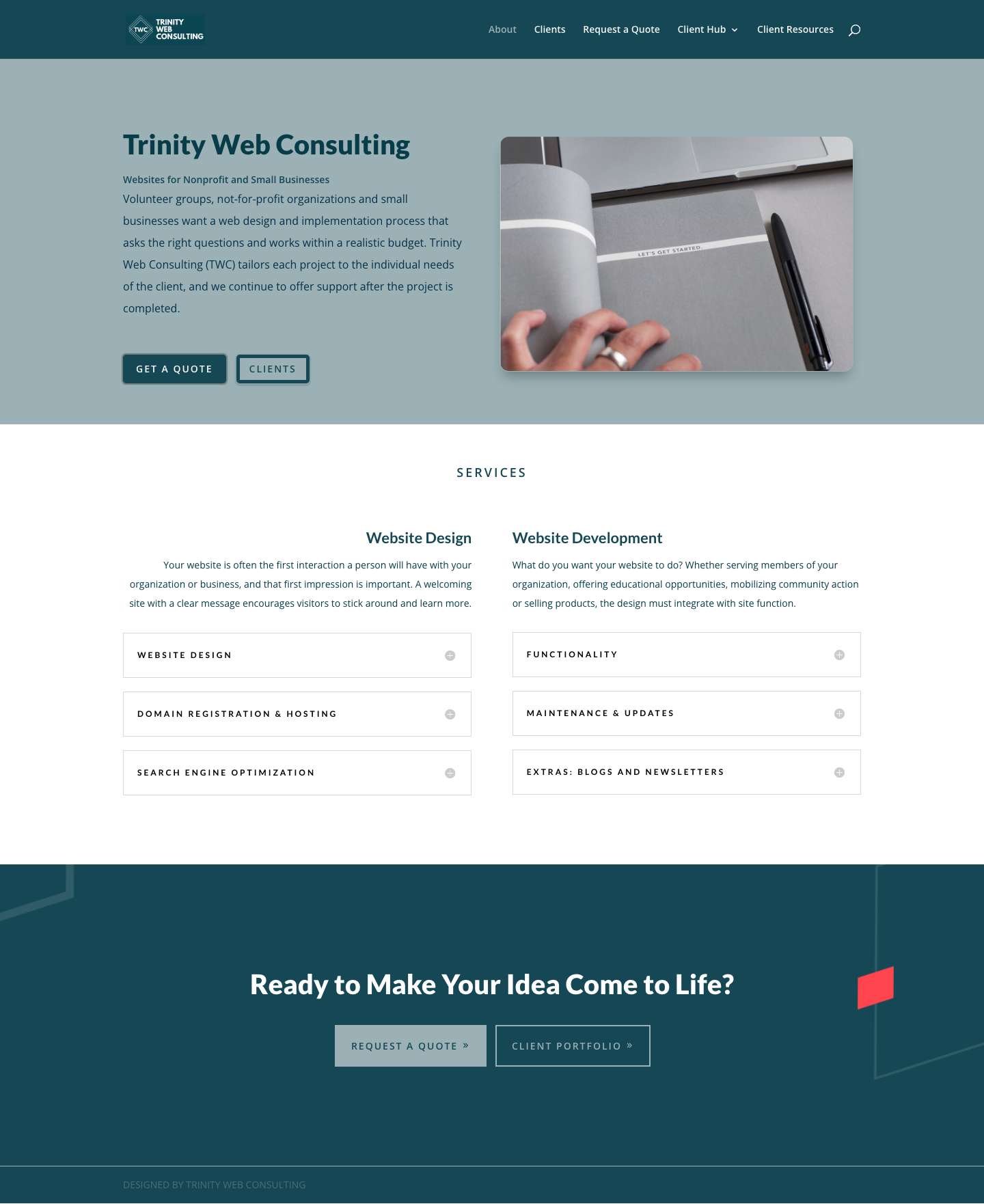 About - Trinity Web Consulting - Full Screenshot