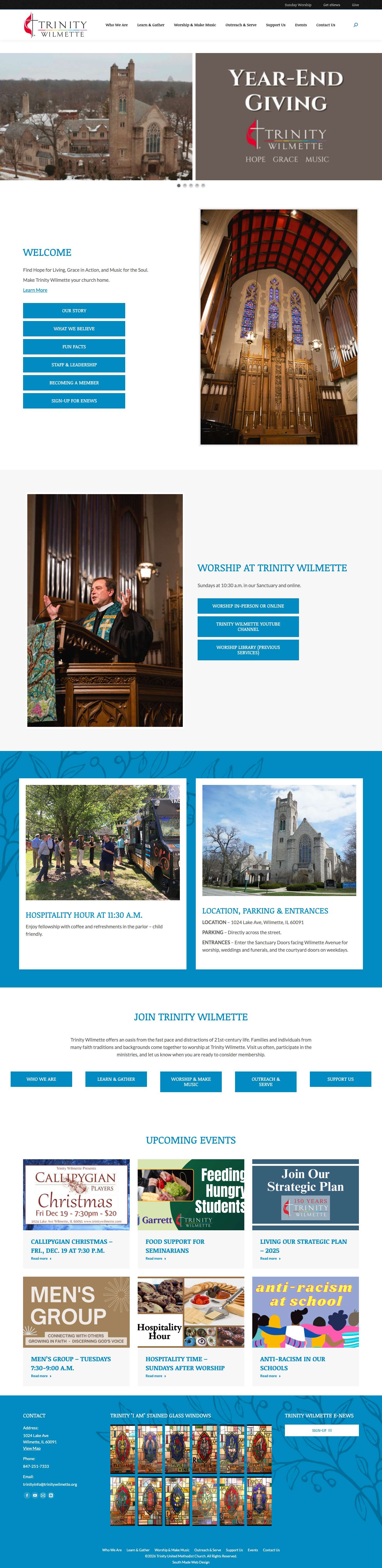 Home - Trinity United Methodist Church in Wilmette IL - Full Screenshot