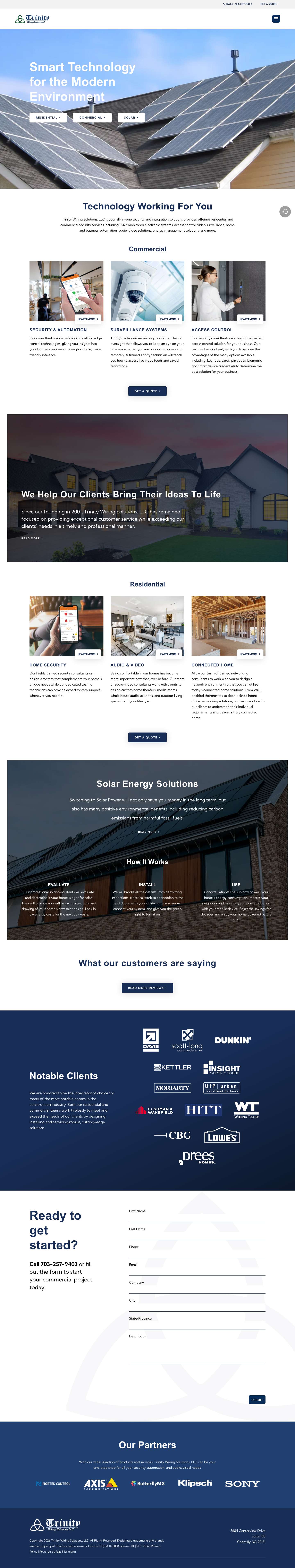 Commercial And Home Security For Your Smart Home And Office - Full Screenshot