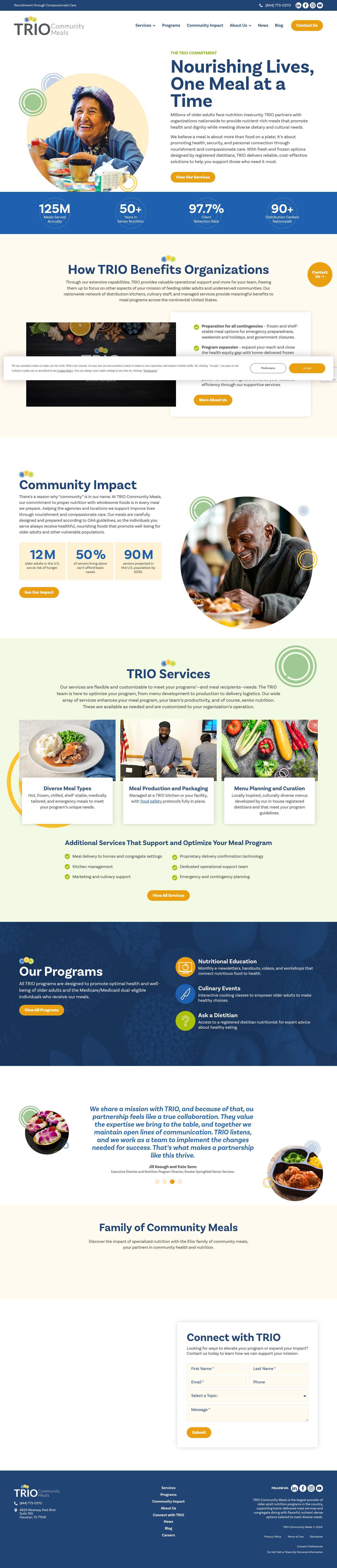 TRIO Community Meals for Older Adults - Full Screenshot