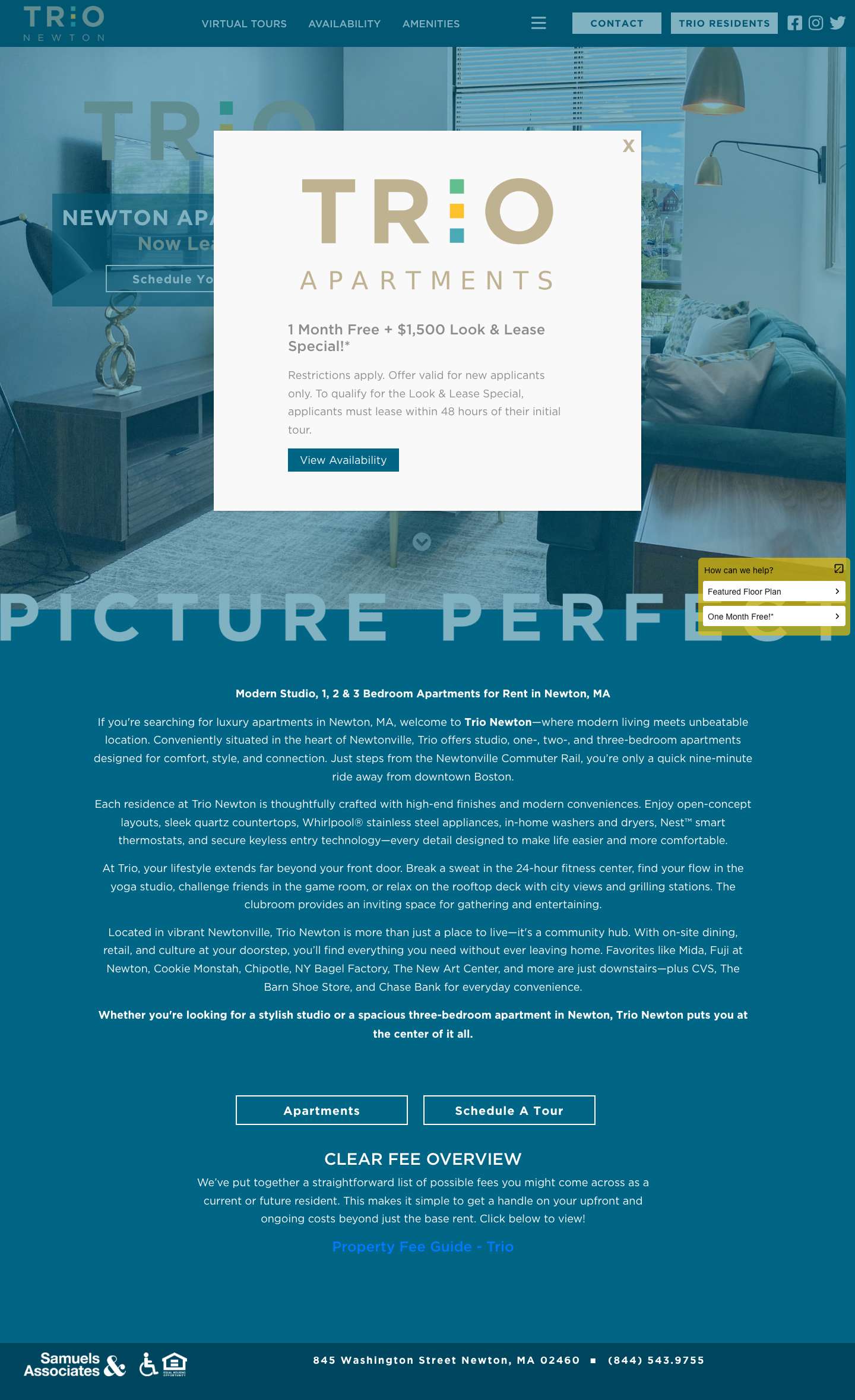 Apartment in Newton | TRIO - Full Screenshot