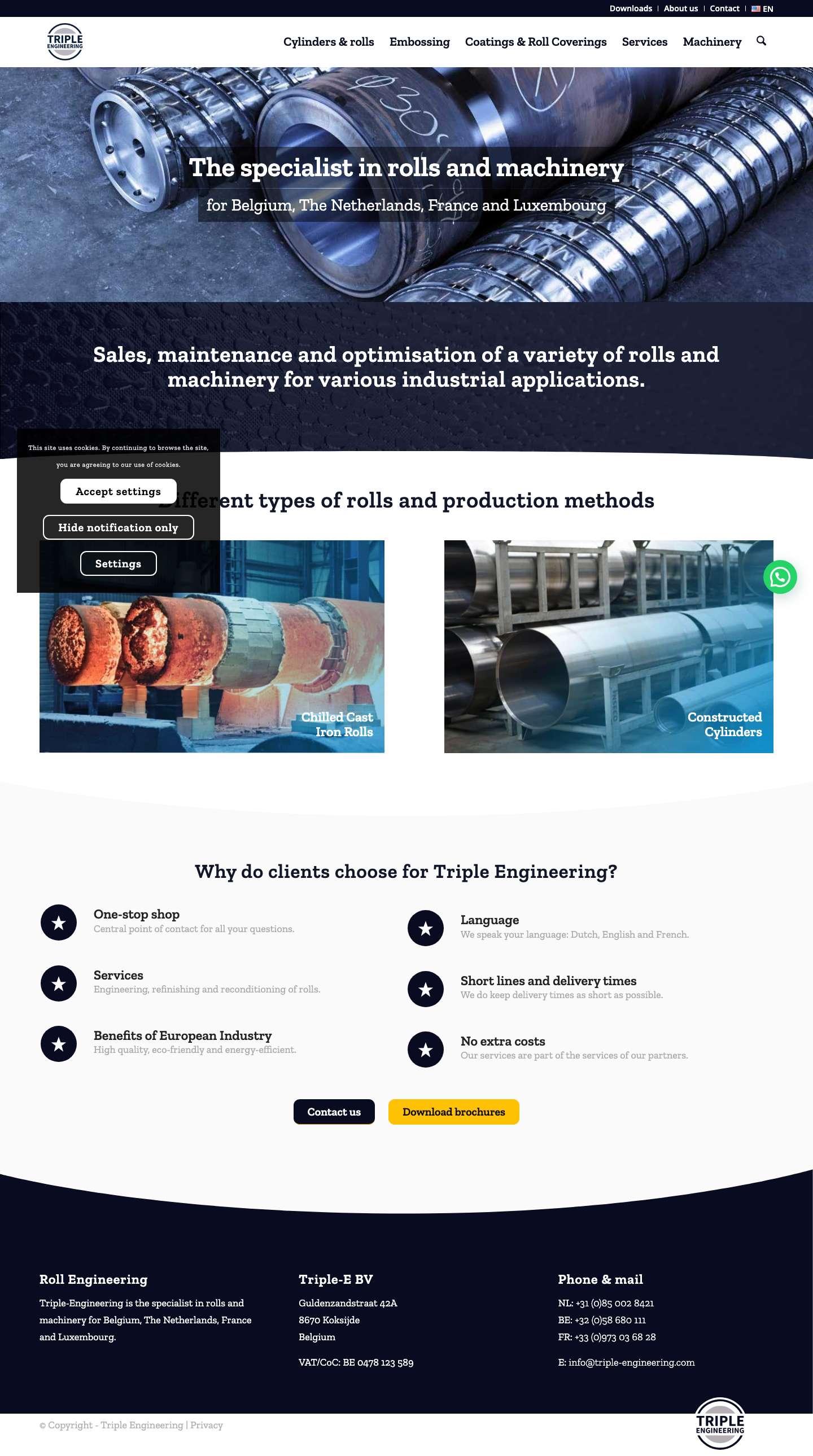 The specialist in rolls and machinery | Triple EngineeringClick to open the search input fieldPreviousNextScroll to top - Full Screenshot