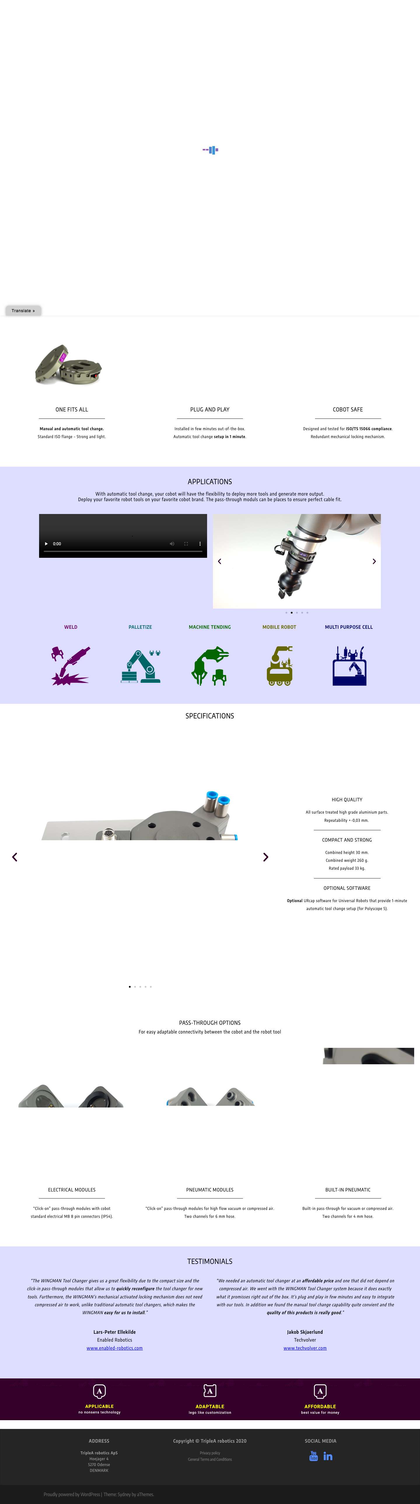 Home - TripleA robotics - Full Screenshot