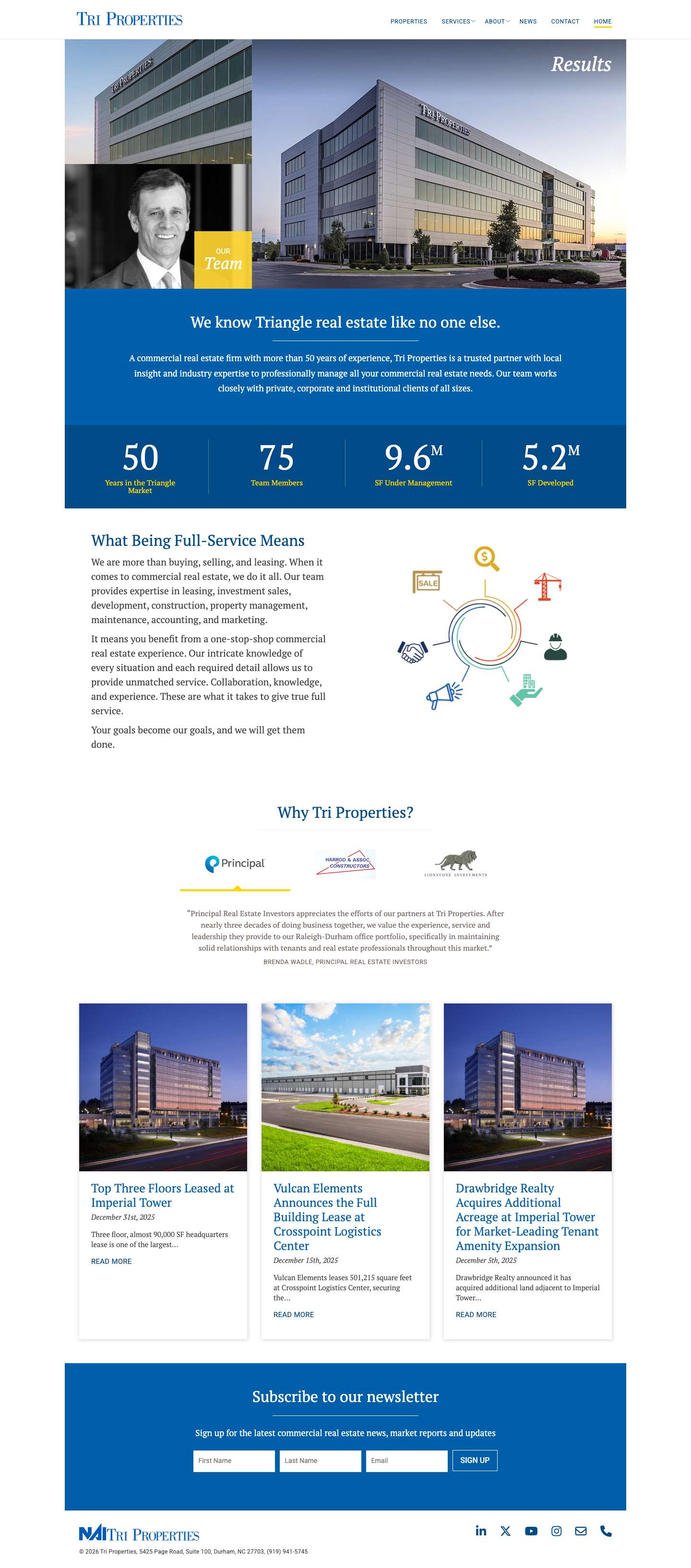 Tri Properties - Commercial Real Estate Services - Full Screenshot