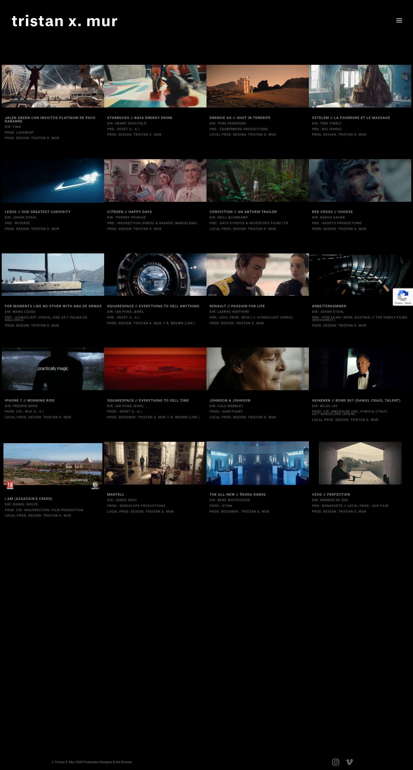 Tristan X. Mur | Production Design & Art Direction Barcelona - Full Screenshot