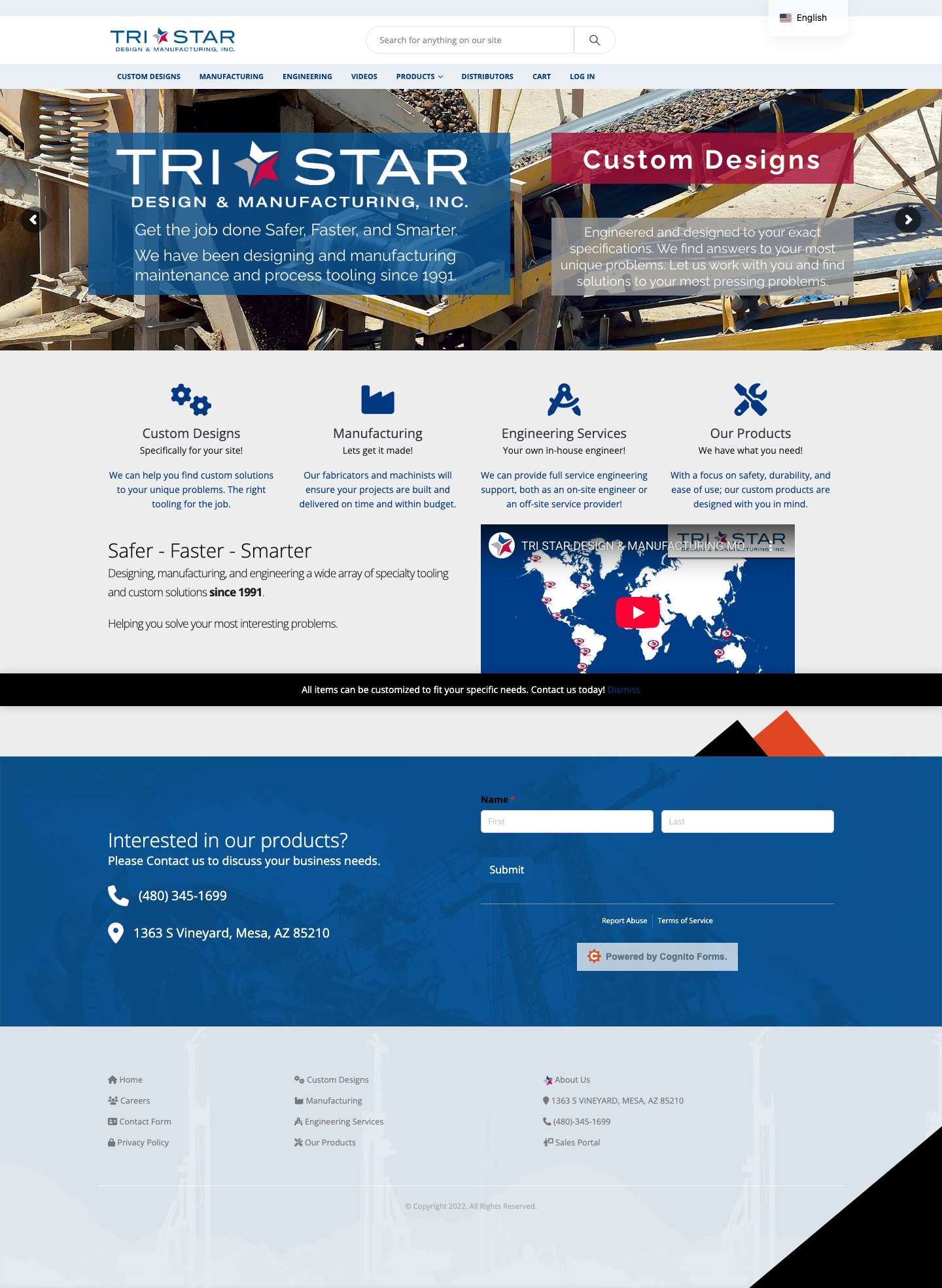 Tri Star Design & Manufacturing, Inc – The right tool for the job! Safer – Faster – Smarter - Full Screenshot