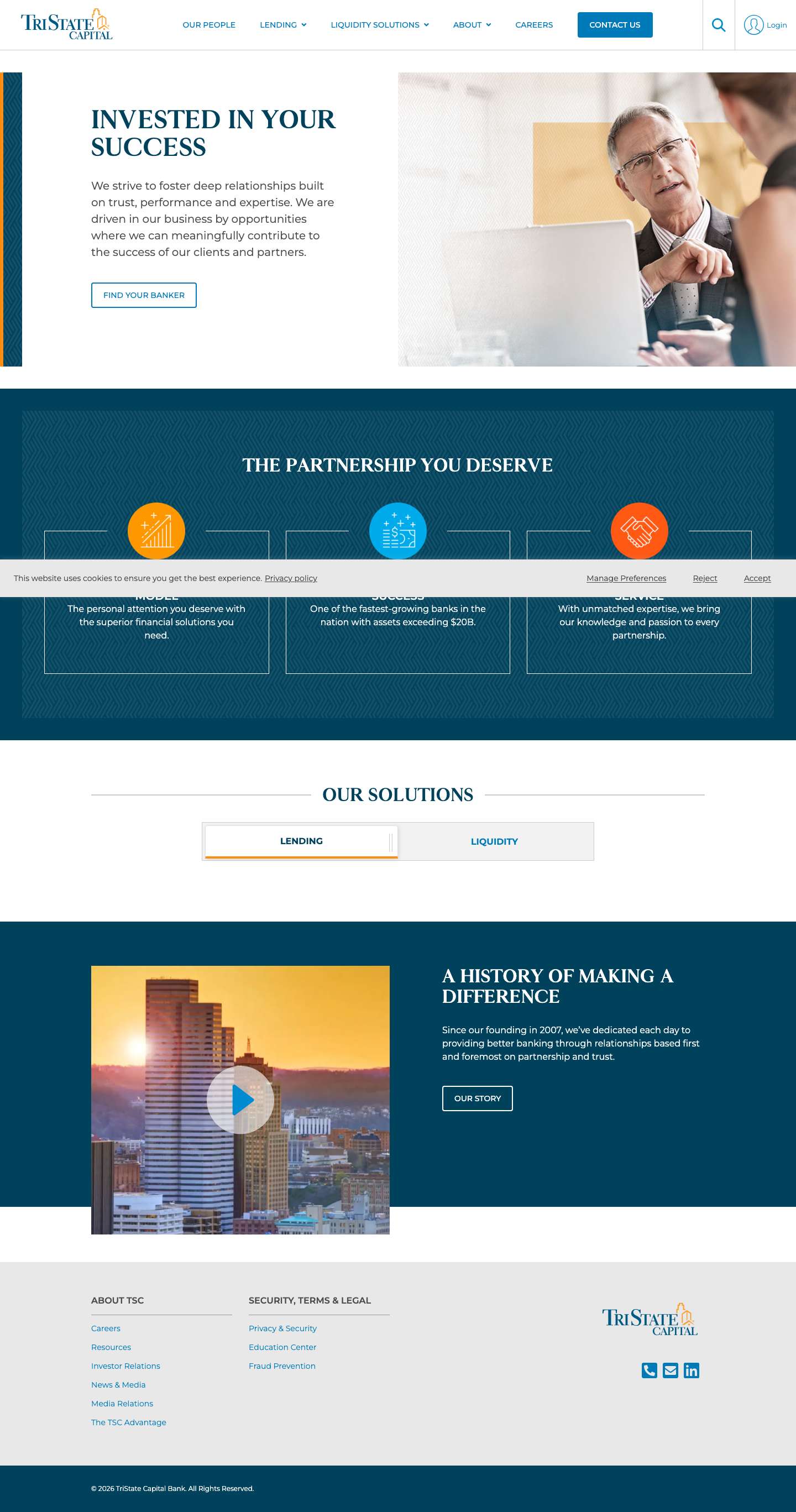 Home | TriState Capital Bank - Full Screenshot