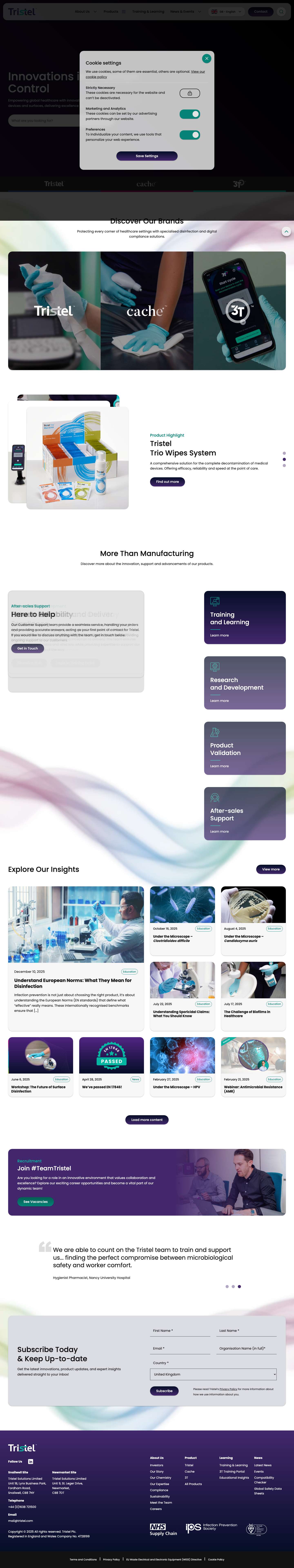Tristel - High-Level Disinfection Solutions for Medical SettingsTristel - High-Level Disinfection Solutions for Medical Settings - Full Screenshot