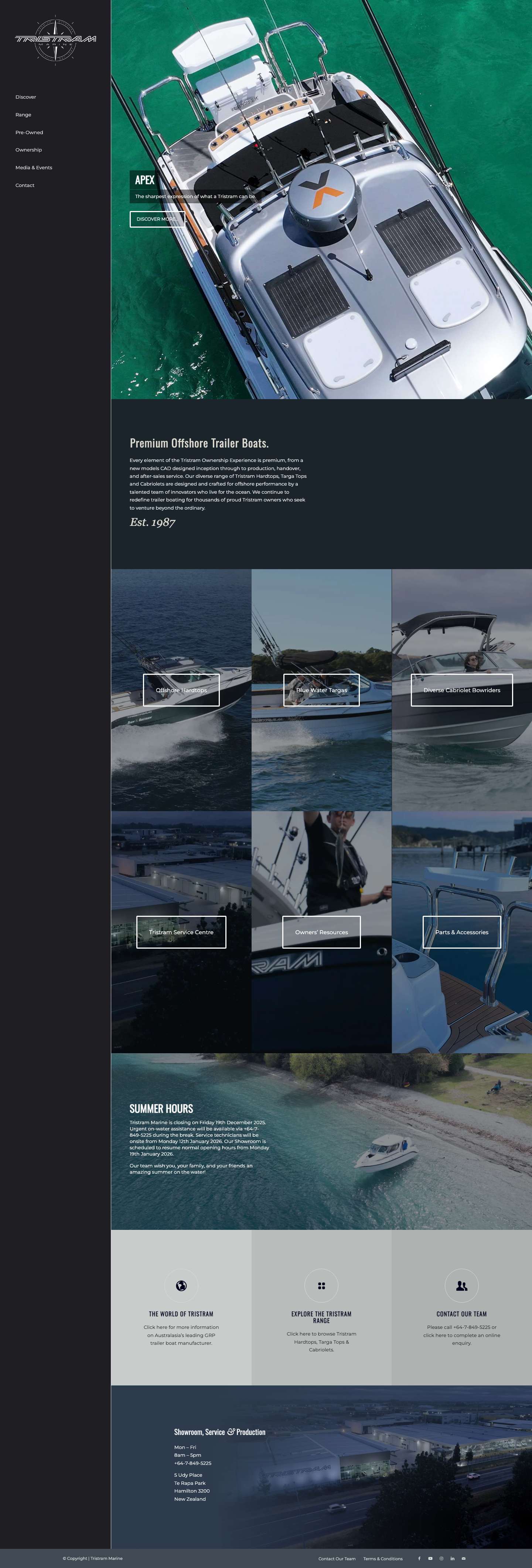 Tristram Marine – Premium Offshore Trailer BoatsPreviousNextScroll to top - Full Screenshot