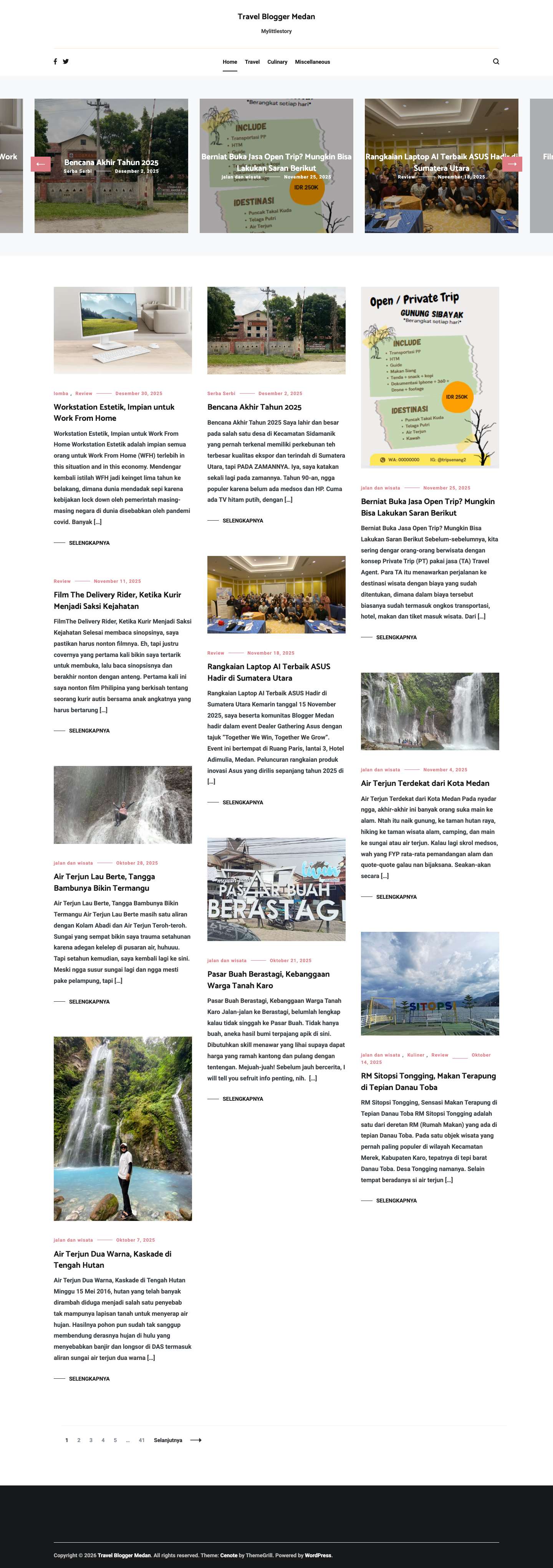 Travel Blogger Medan - Mylittlestory - Full Screenshot