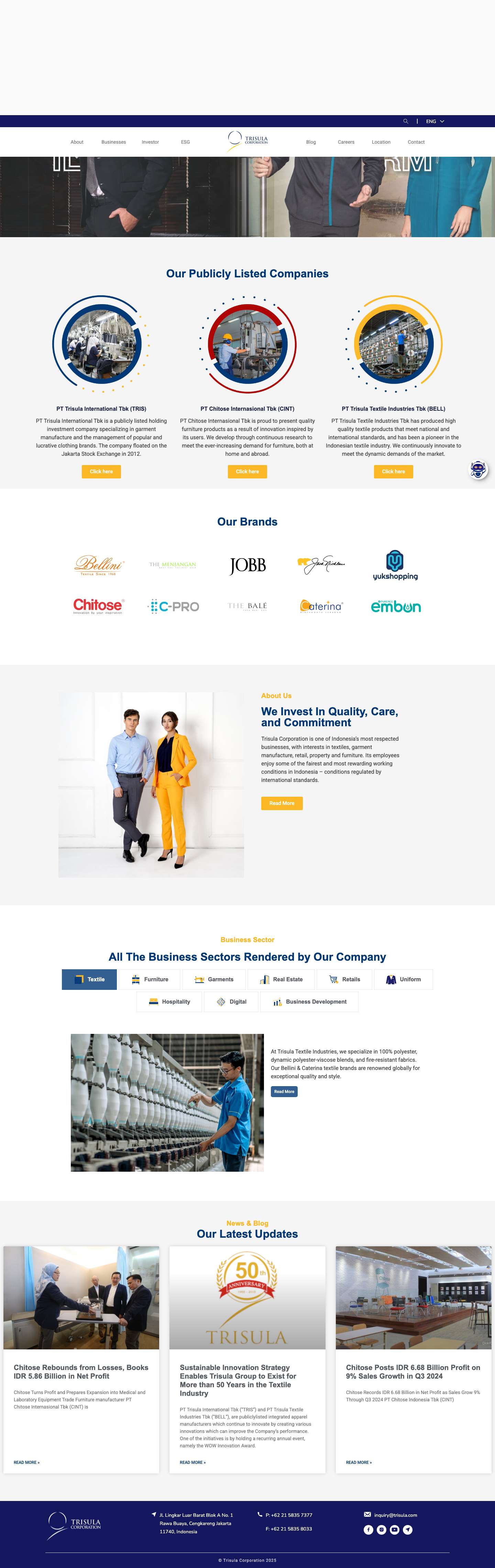 Trisula Corporation - Full Screenshot