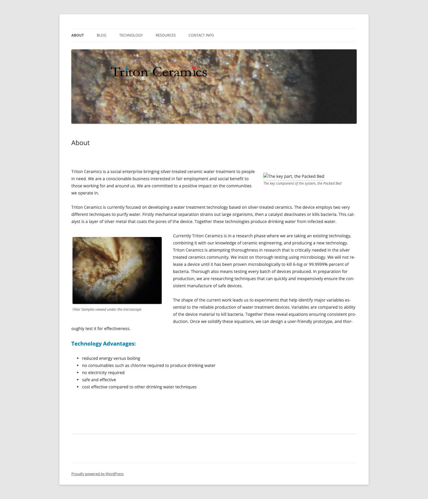 Triton Ceramics | Social Enterprise - Full Screenshot