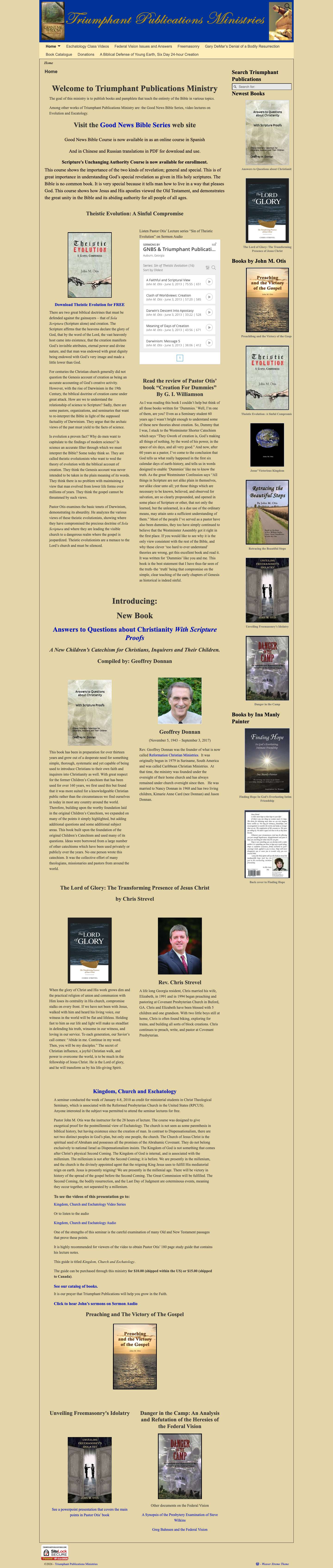 Home - Triumphant Publications Ministries - Full Screenshot