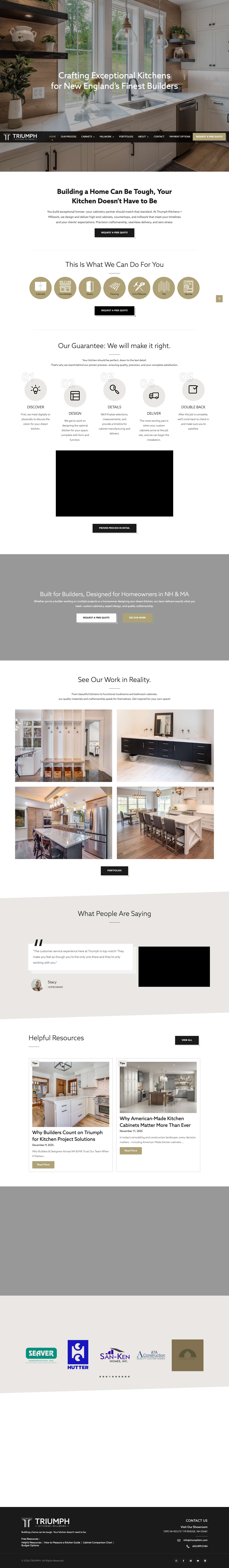 Triumph Kitchens & Millwork | Kitchen Cabinets & Countertops NHArtboard 17 - Full Screenshot