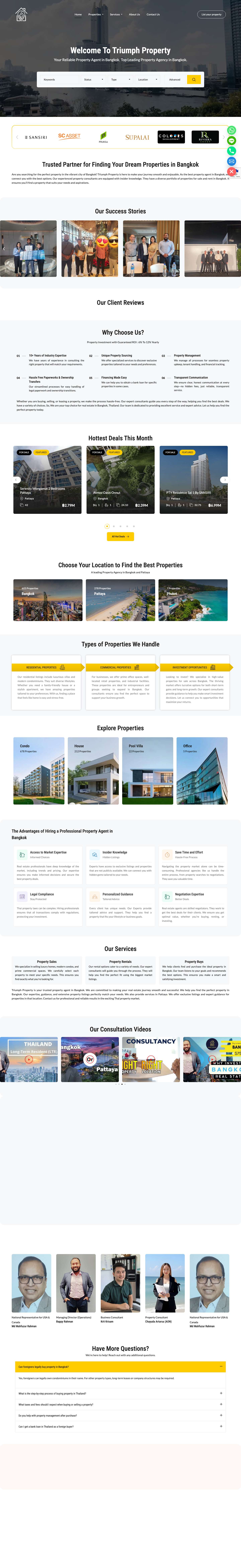 Best Property Agent in Bangkok | Triumph Property | Thailand - Full Screenshot