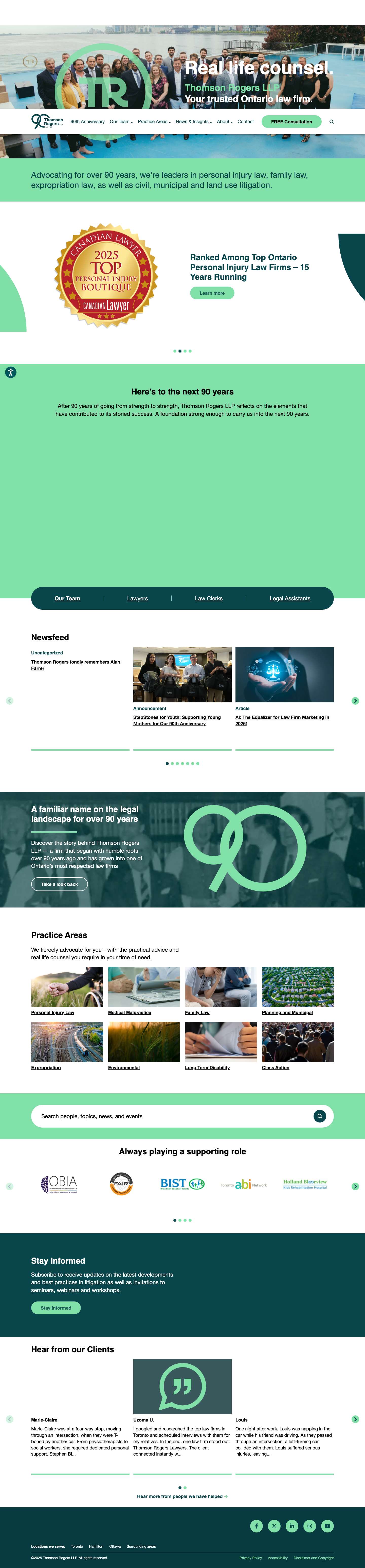 Law Firm Toronto | TR Law - Full Screenshot