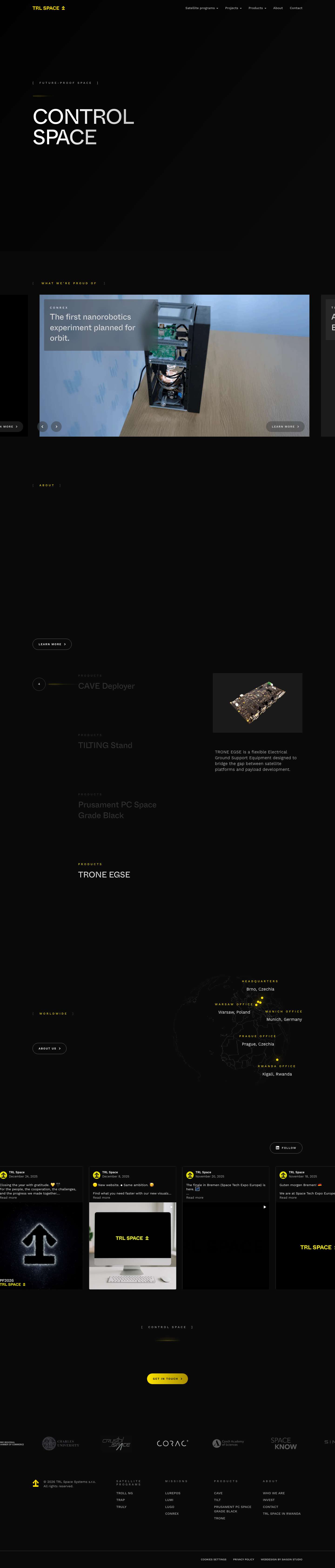 TRL Space – Mission Integrator & Space Products - Full Screenshot