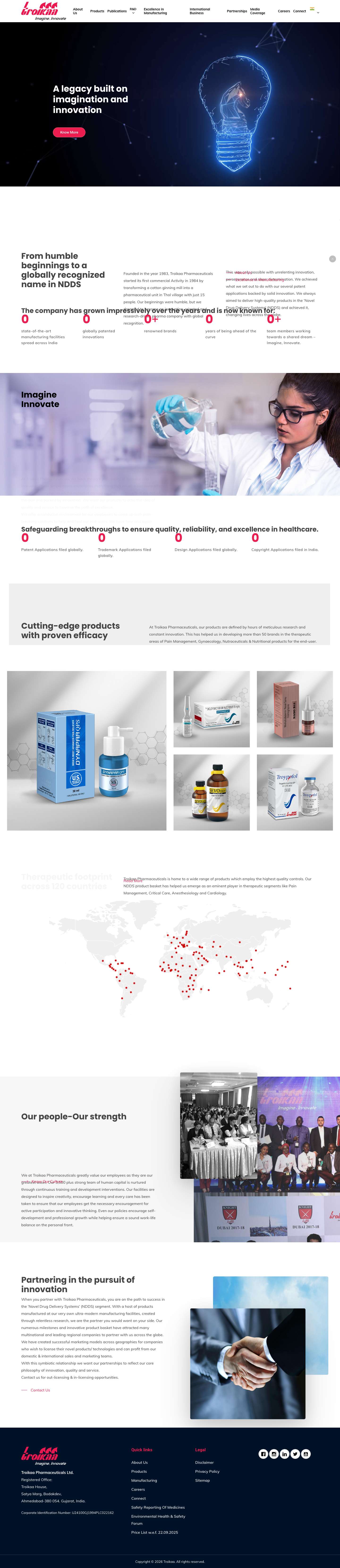 Troikaa Pharmaceuticals Limited - Full Screenshot