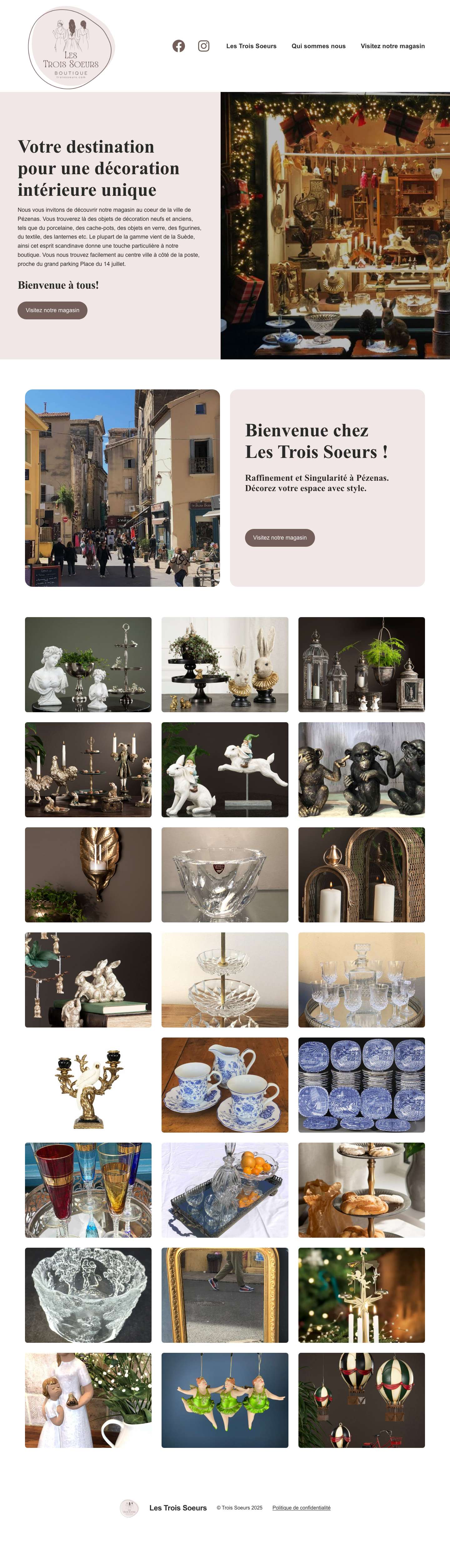 Les Trois Soeurs – Bienvenue dans notre magasin - Full Screenshot