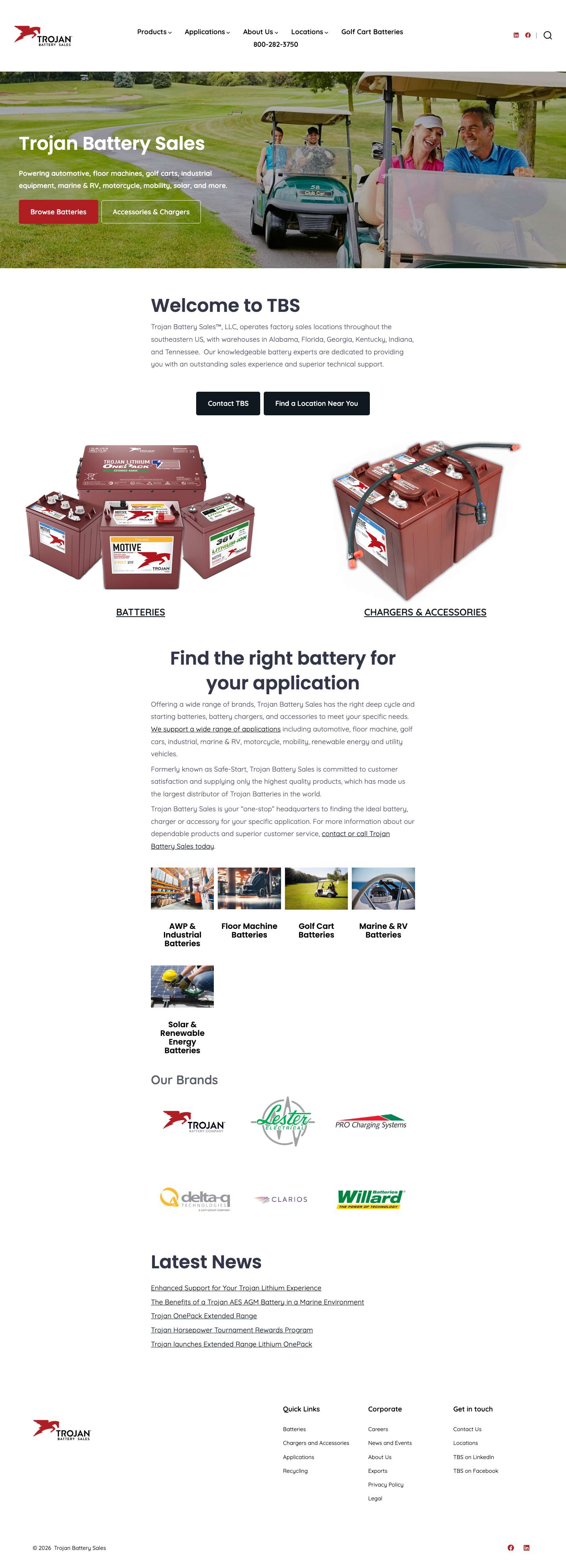 Trojan Battery Sales | Trojan Battery Sales - Full Screenshot