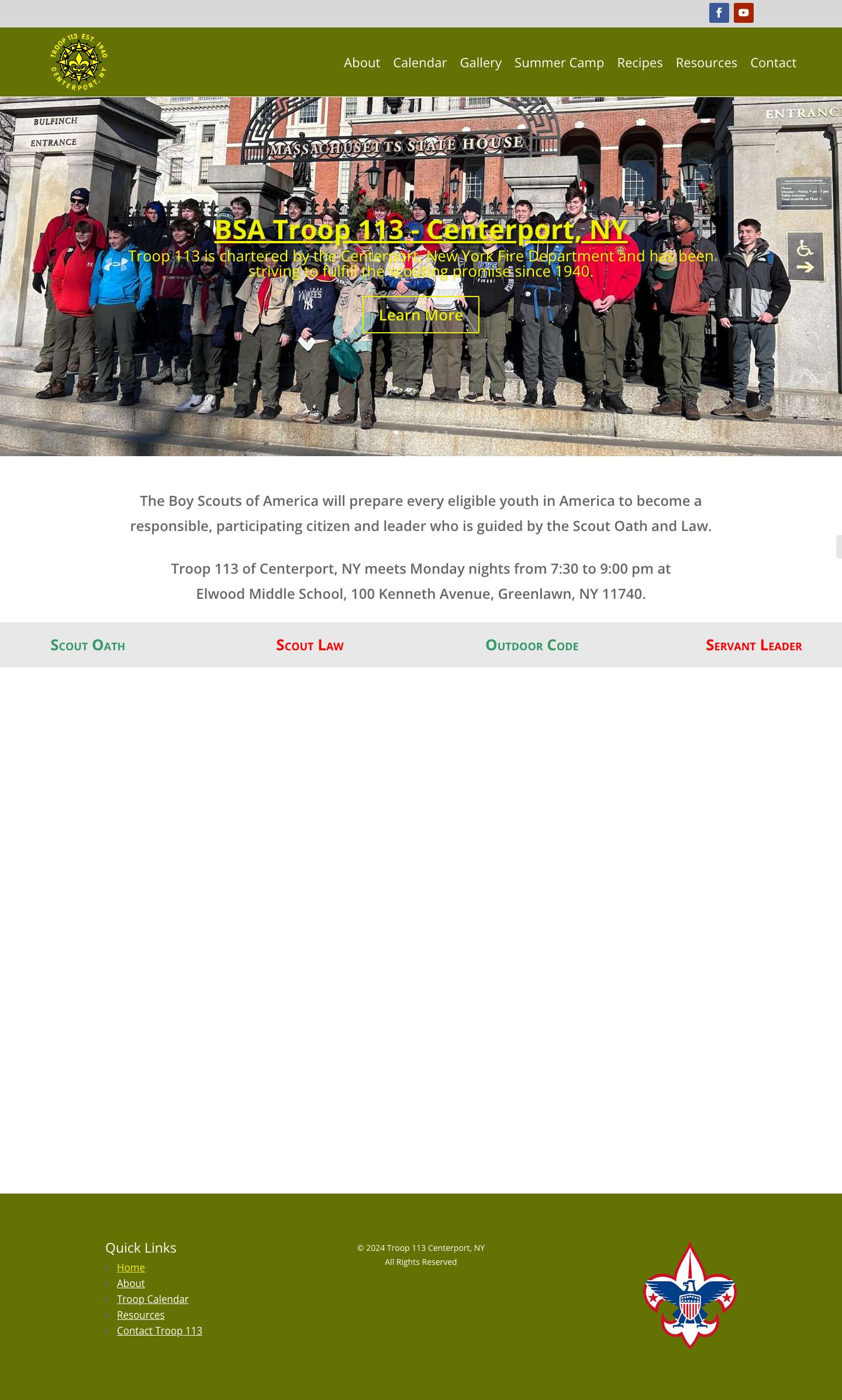 Troop 113 | Centerport, NY - Full Screenshot