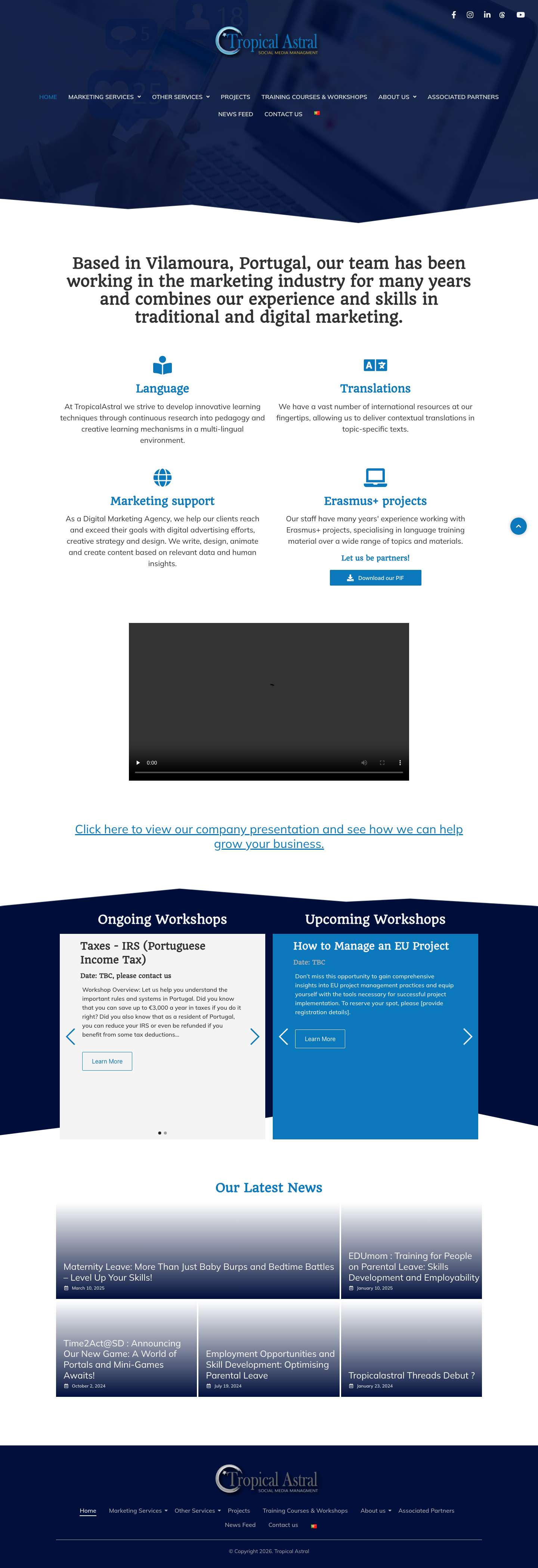 Home - Tropical Astral - Full Screenshot