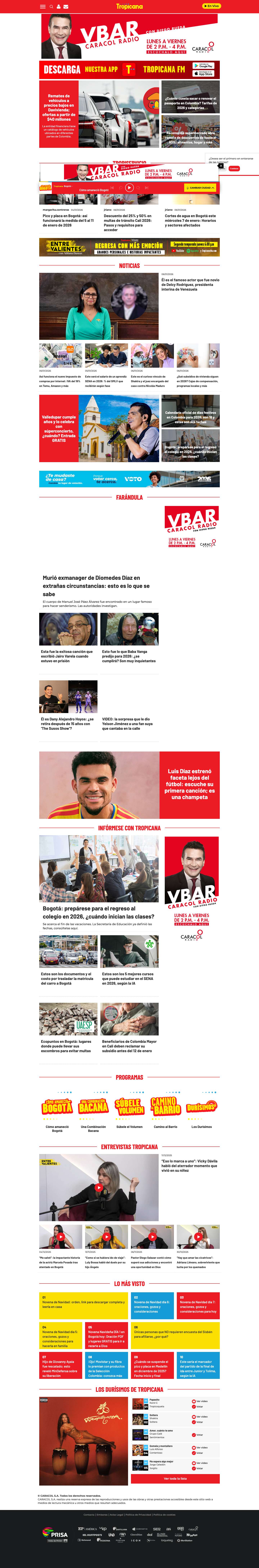 Tropicana Colombia - Lo mejor de la salsa y del entretenimiento - Full Screenshot