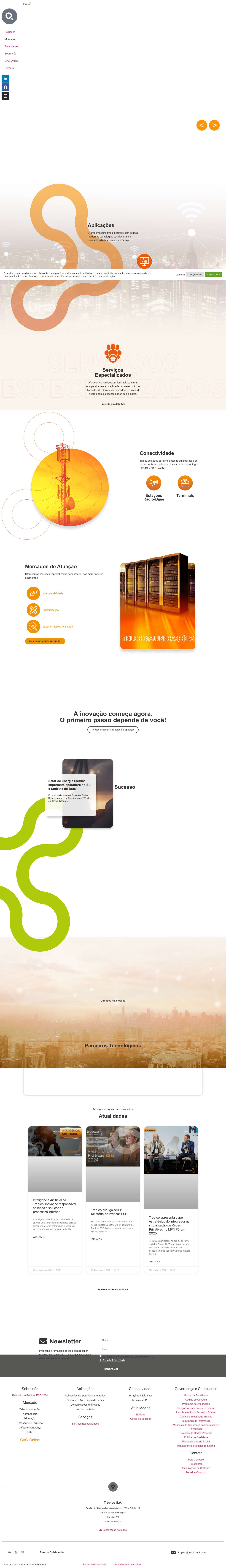 Tropico – Soluções Integradas de Conectividade e Aplicações - Full Screenshot