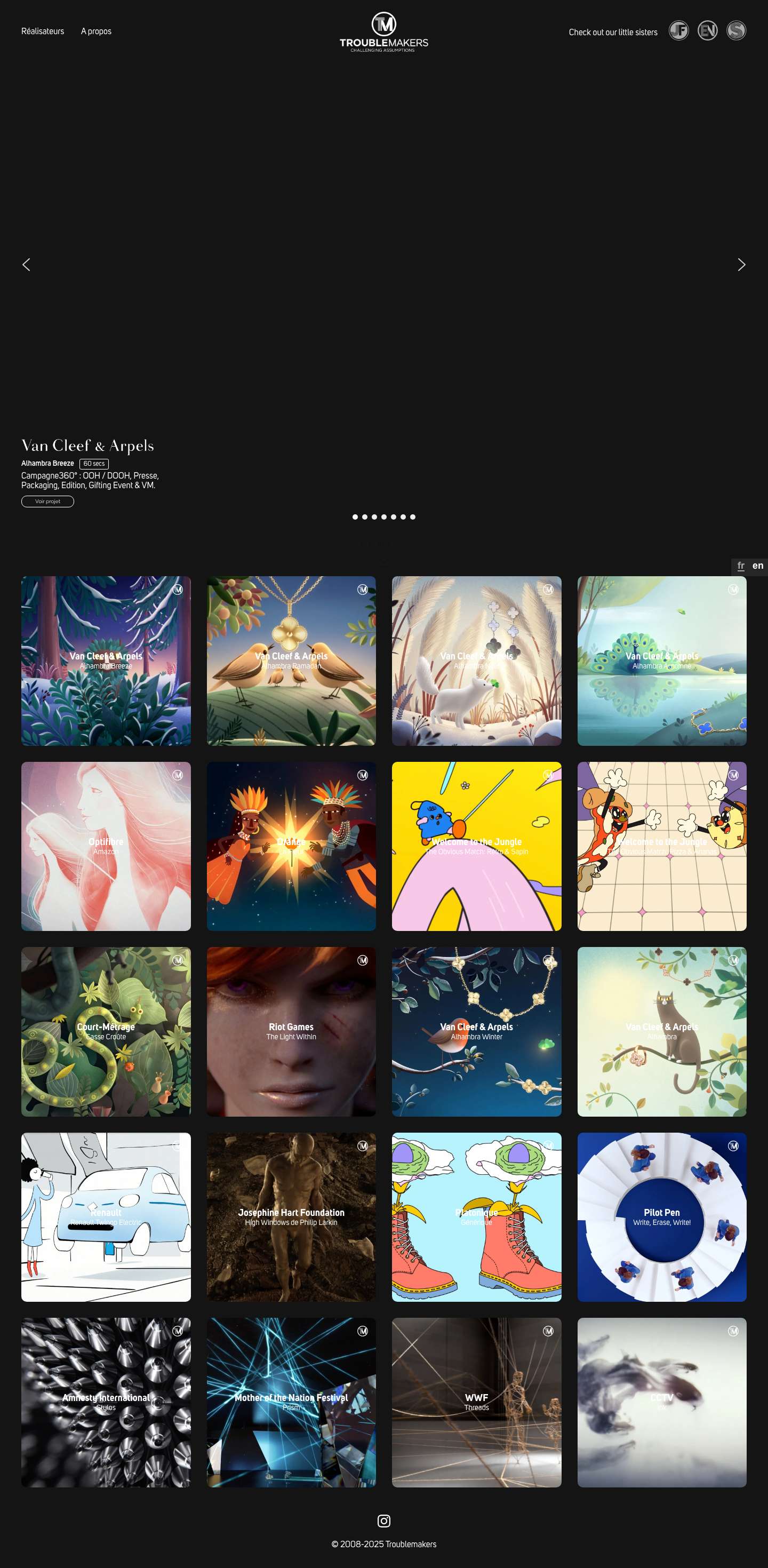 Troublemakers studio d'animation Paris - Full Screenshot