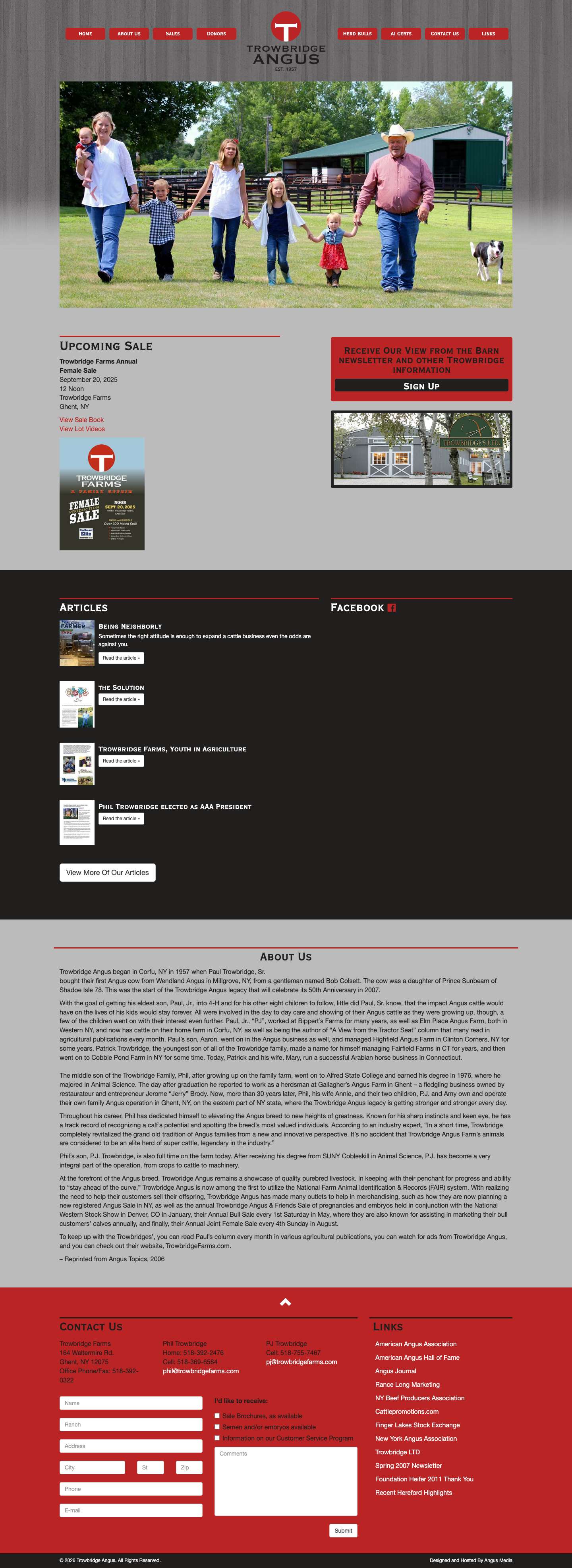 Trowbridge Angus | Angus Cattle Breeder | Ghent, New YorkTrowbridge Angus | Angus Cattle Breeder | Ghent, New York - Full Screenshot