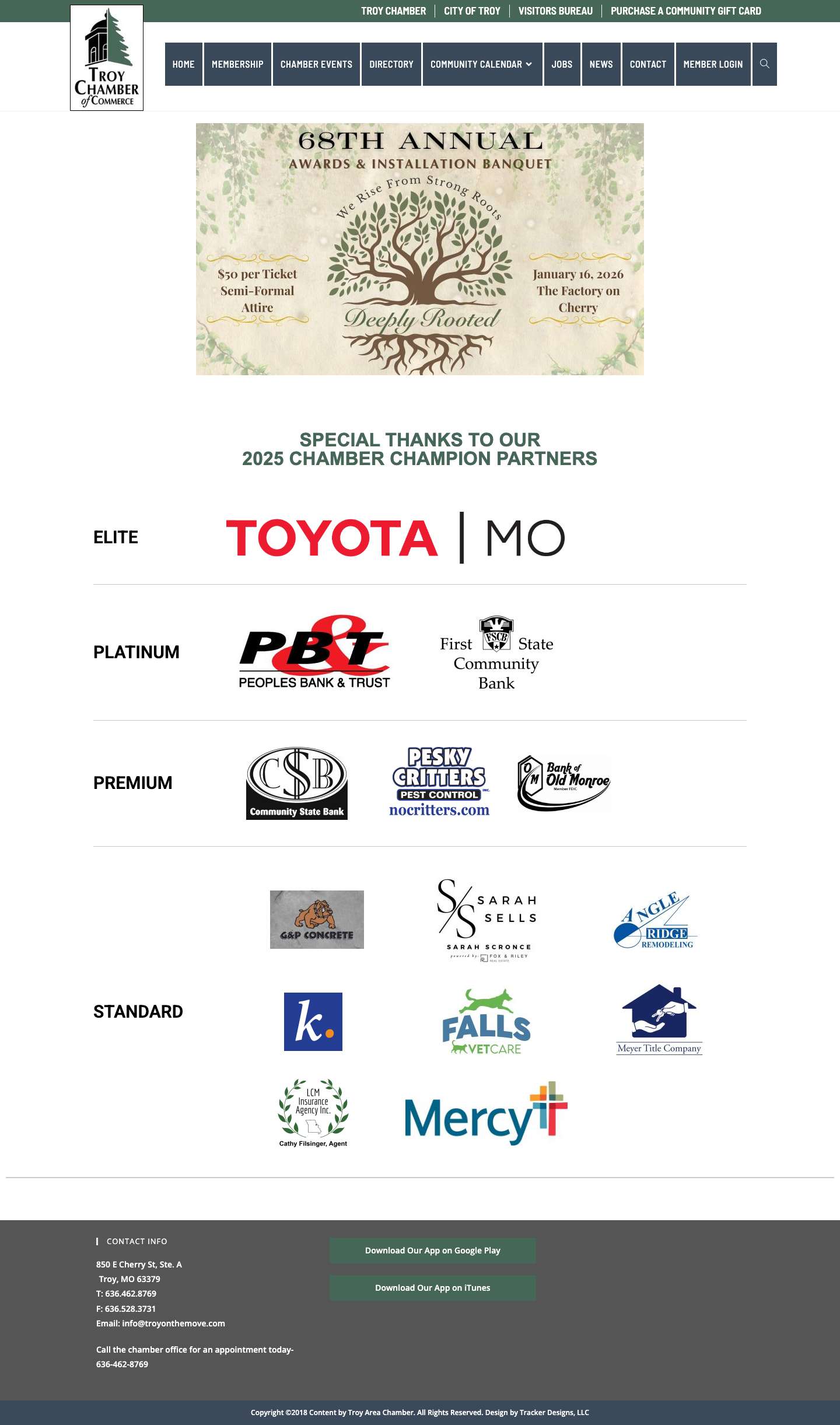 Troy Area Chamber of Commerce - Full Screenshot