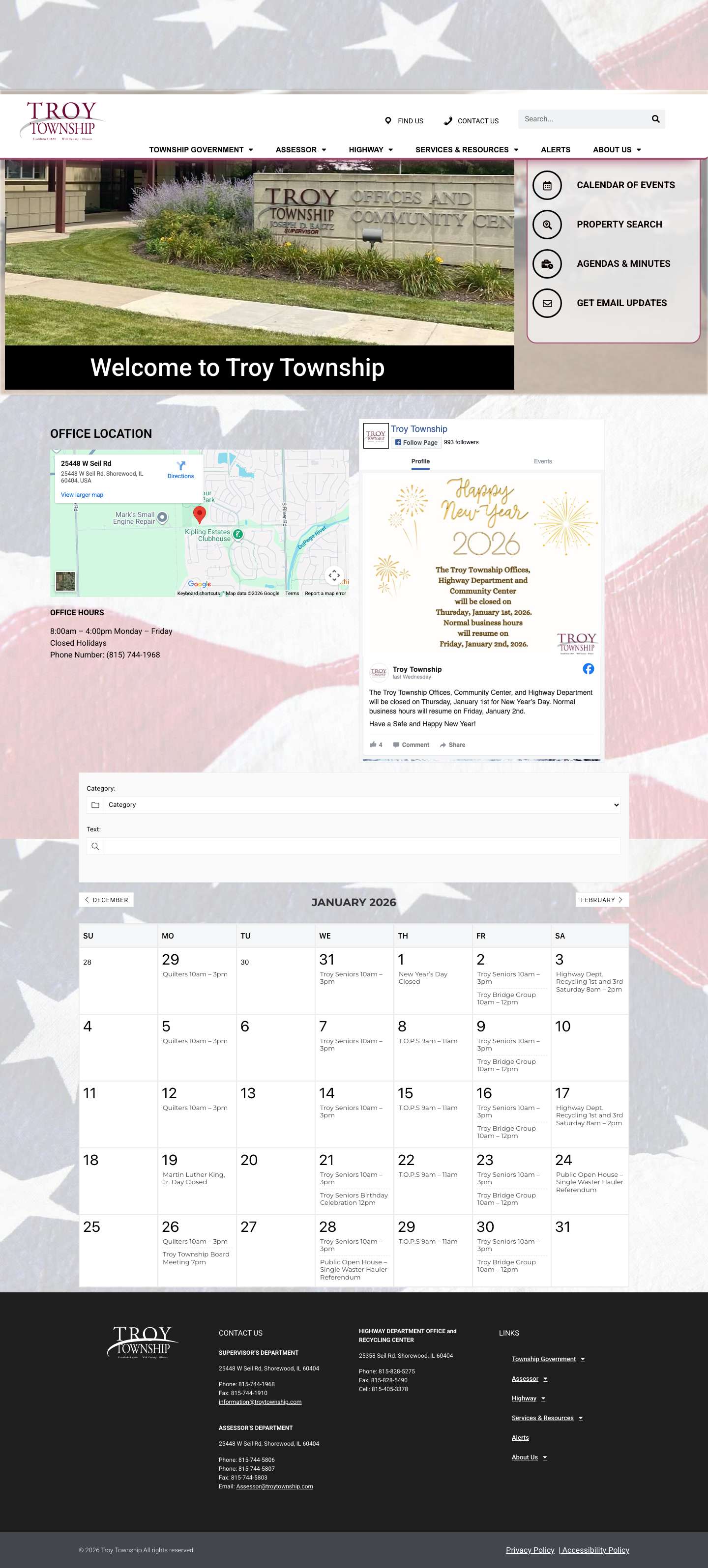 Troy Township – Serving Residents Since 1850 - Full Screenshot