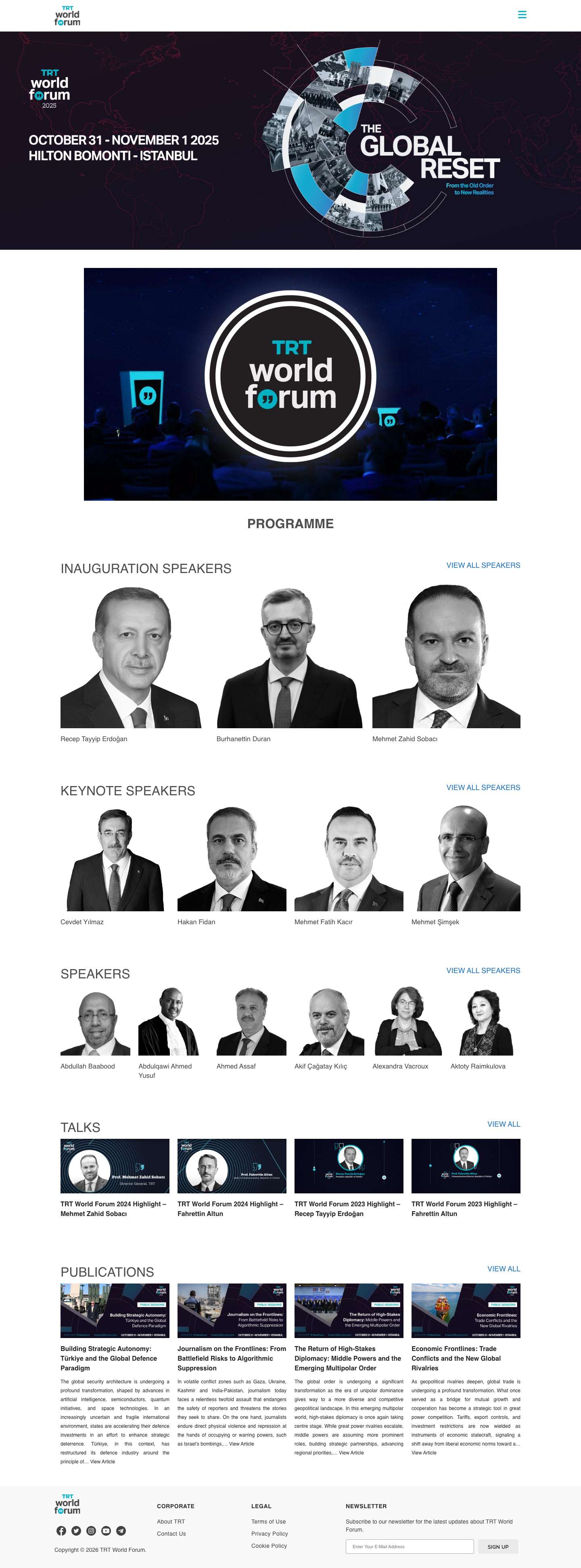 HOMEPAGE - TRT World Forum : TRT World Forum - Full Screenshot