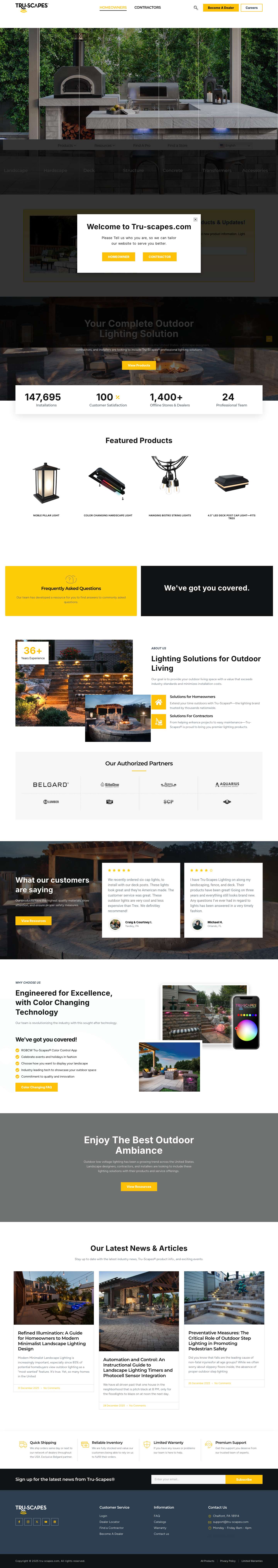 Outdoor Lighting Solutions with Tru-Scapes® - Full Screenshot