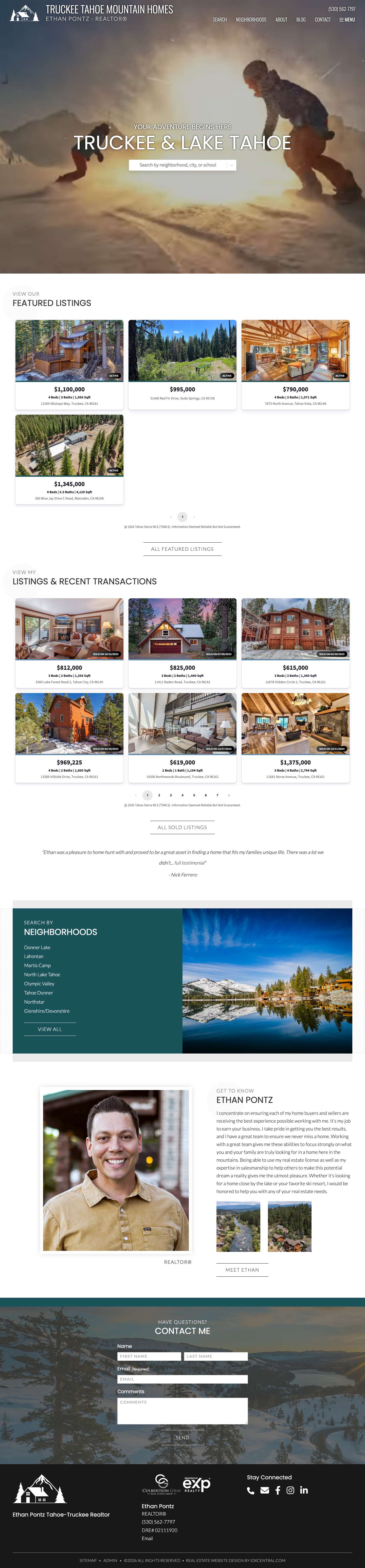 Truckee Tahoe Mountain Homes • Luxury Homes for Sale and Purchase - Full Screenshot